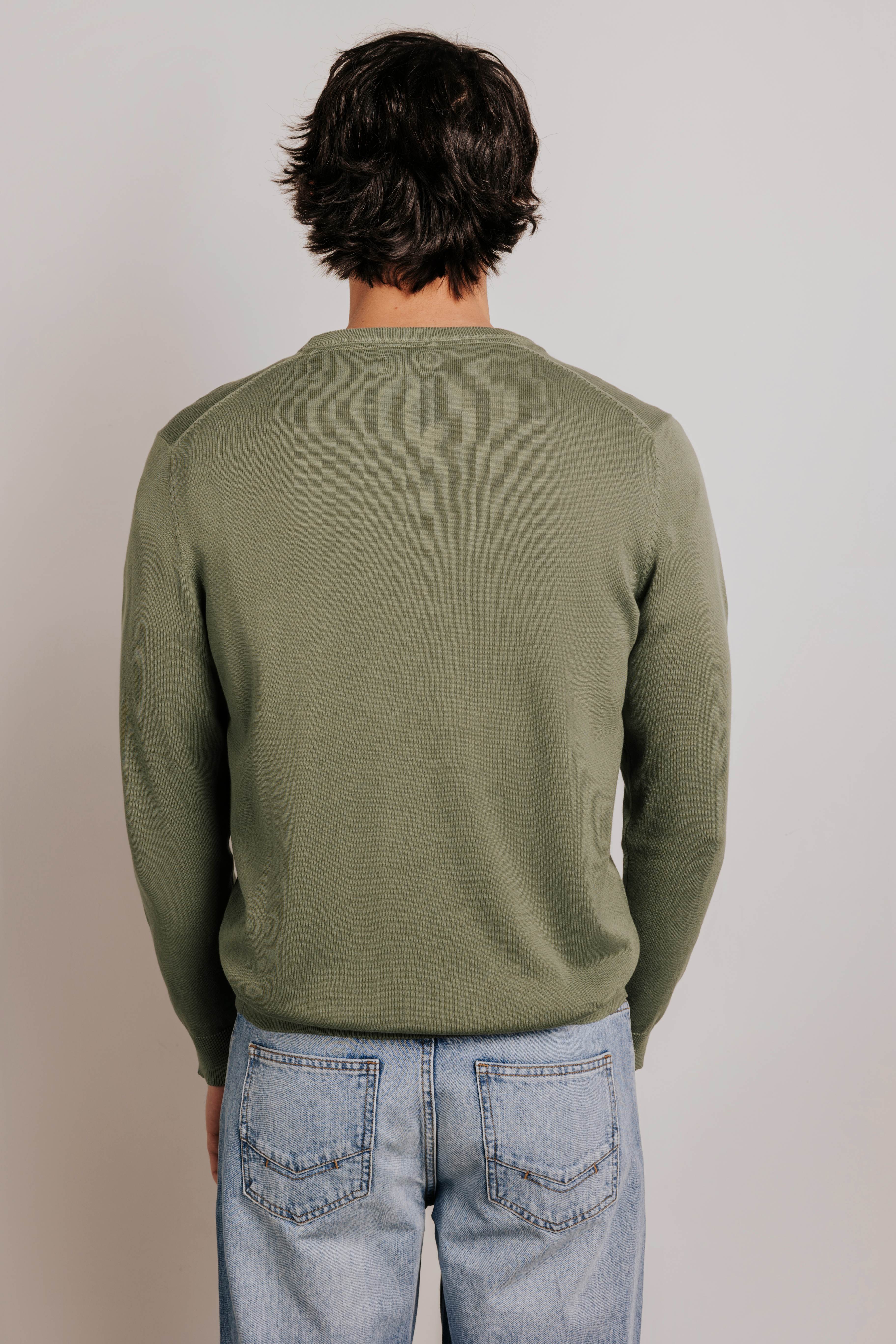 Cotton crew neck sweater