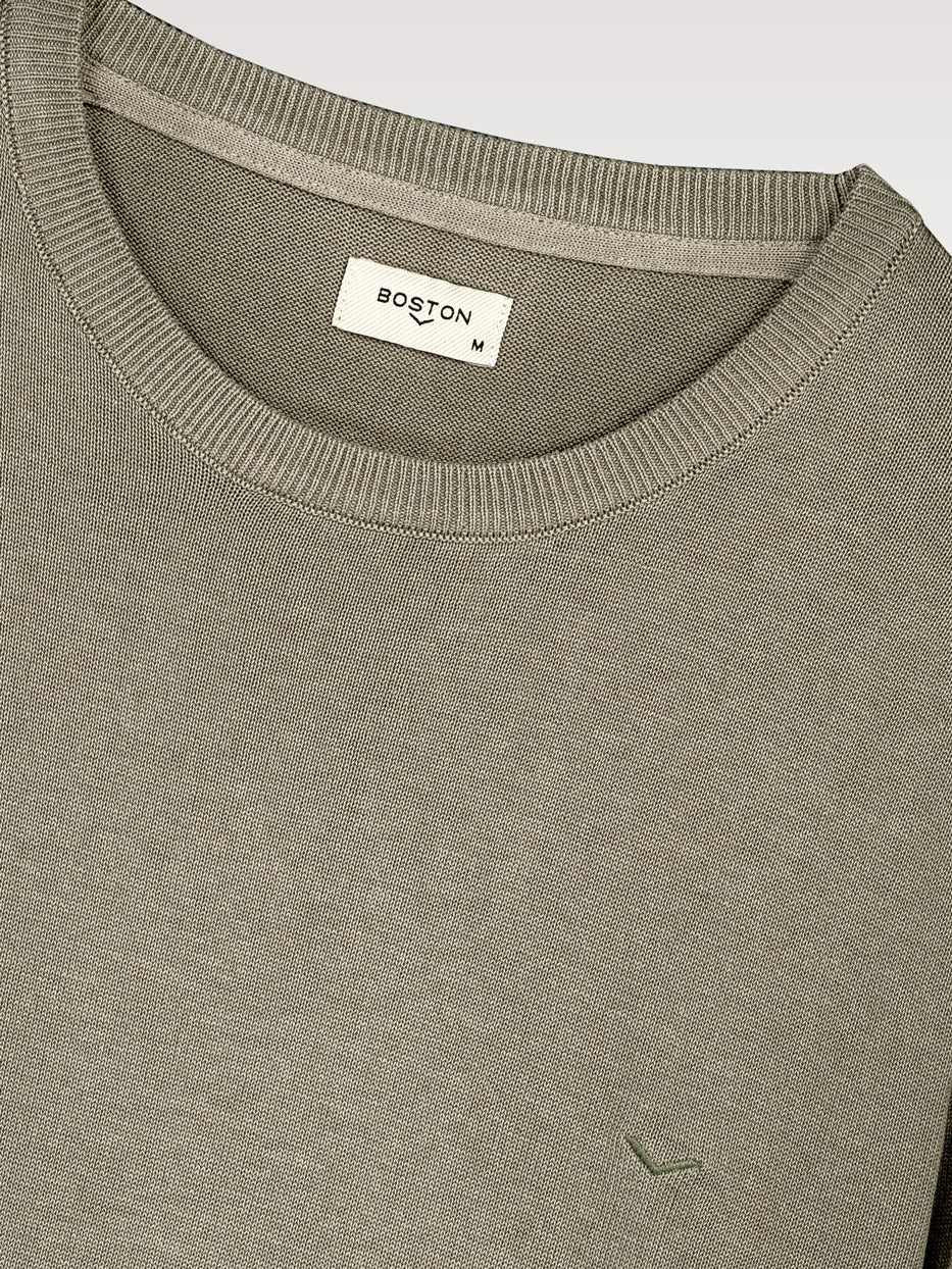 Cotton crew neck sweater