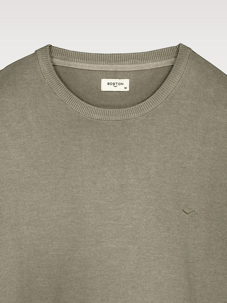 Cotton crew neck sweater