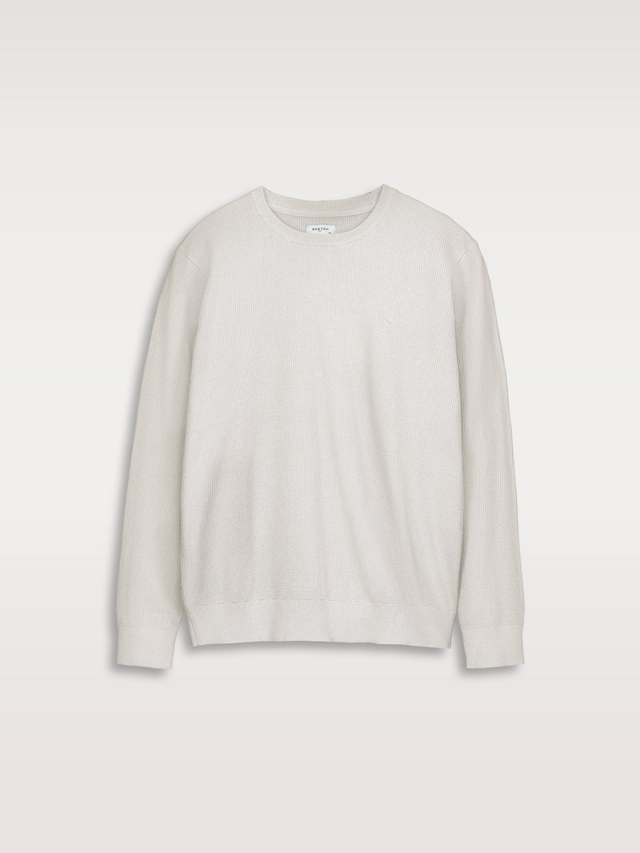 Box neck jersey structure