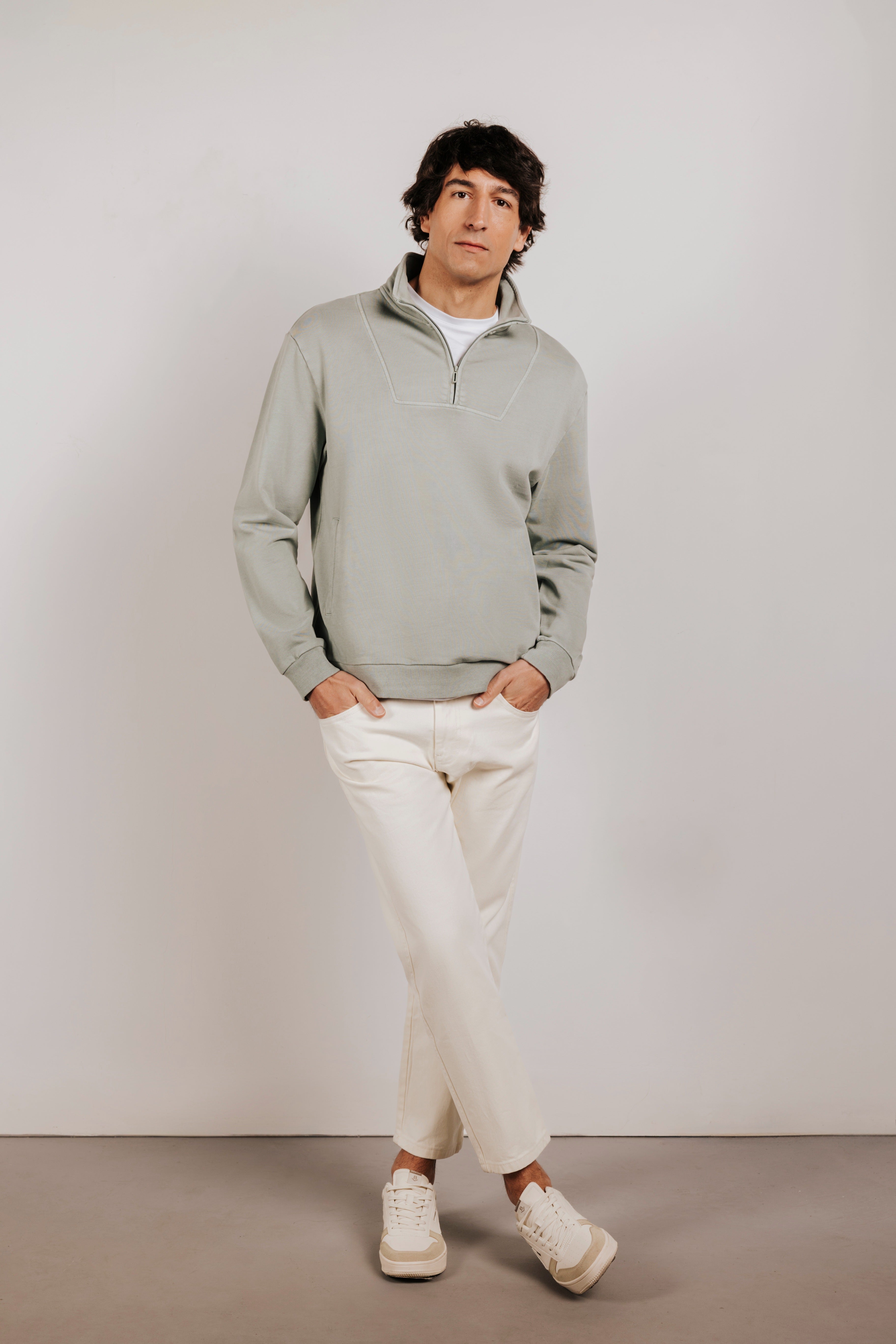 Mock neck sweatshirt