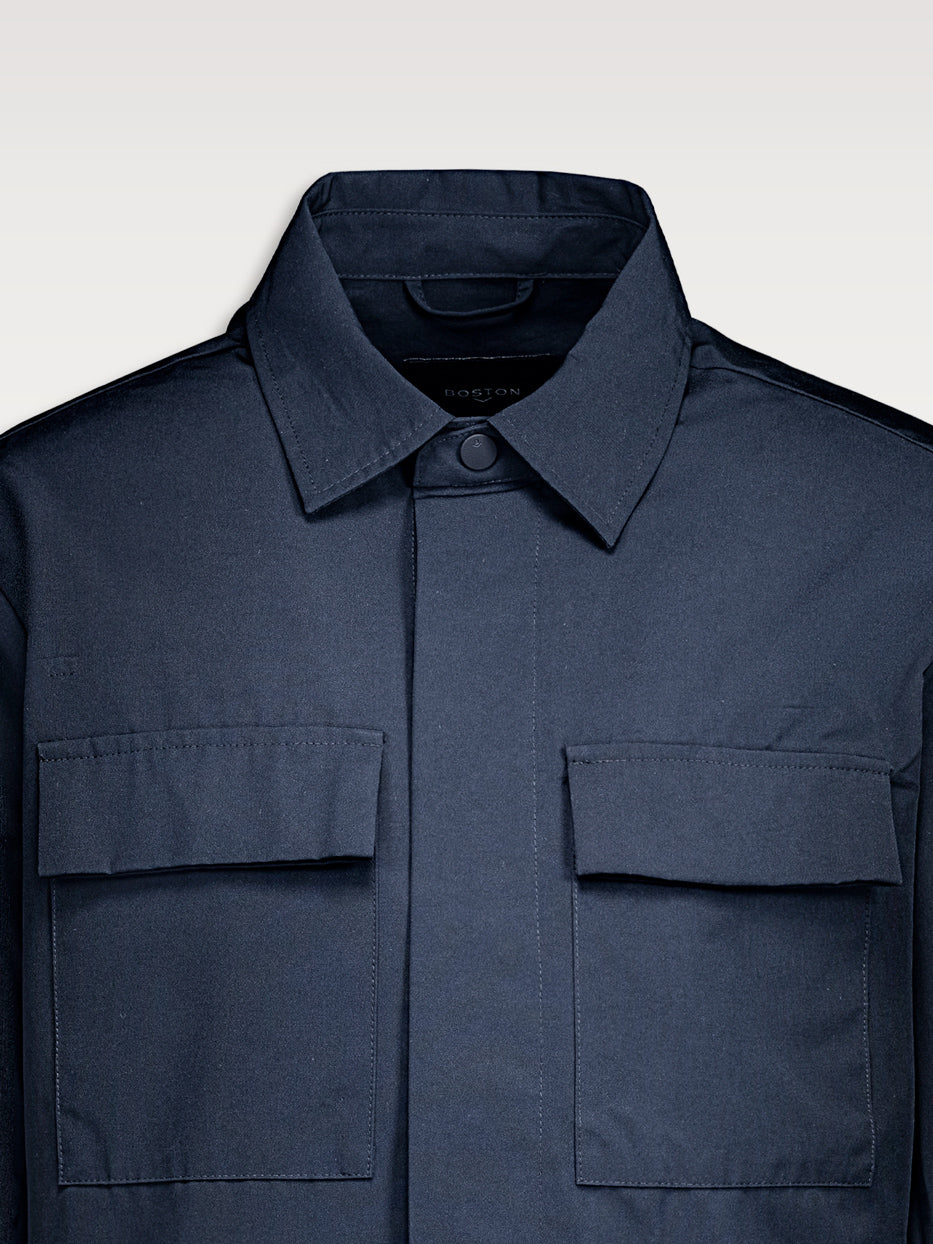 Gabardine fabric overshirt