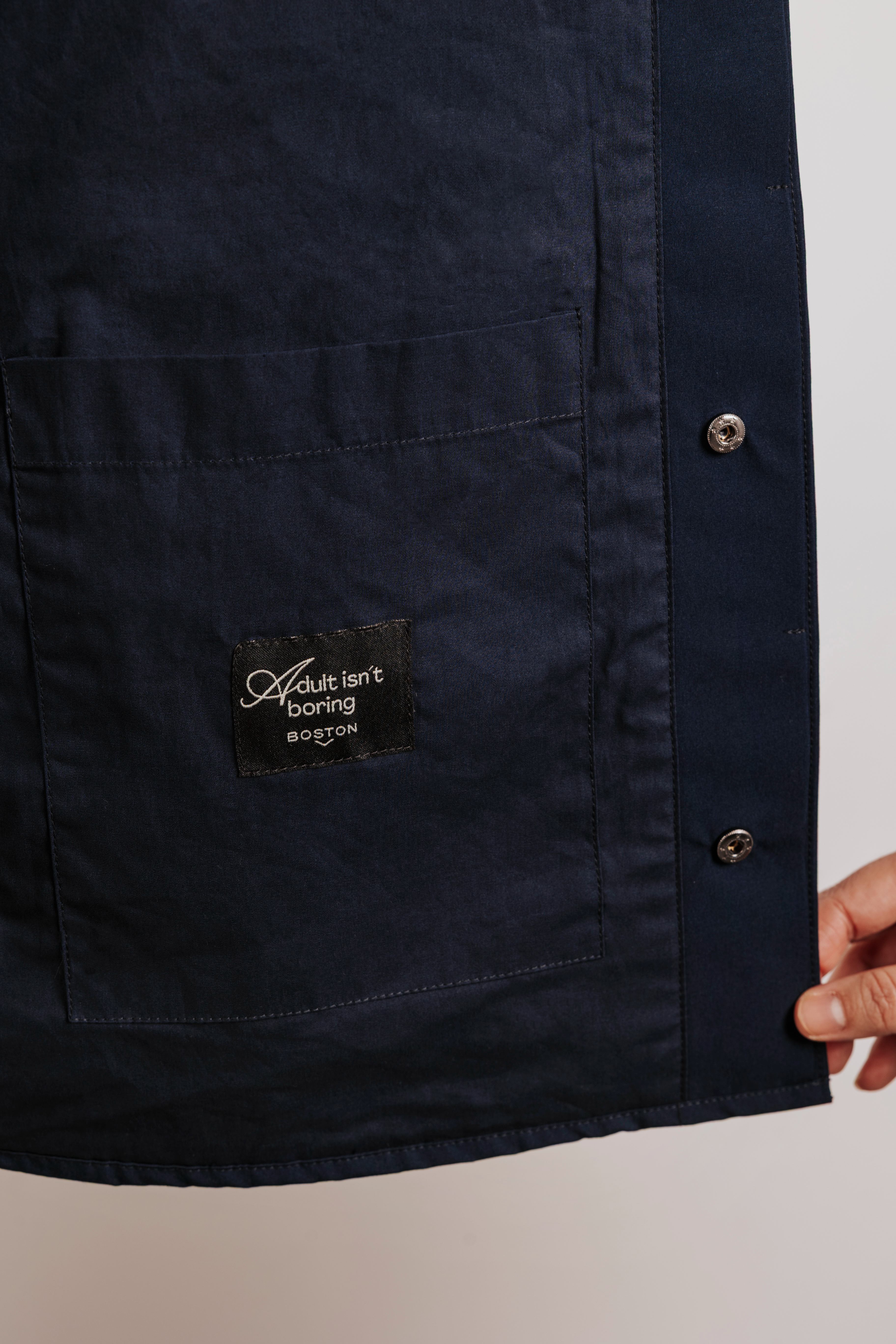 Gabardine fabric overshirt