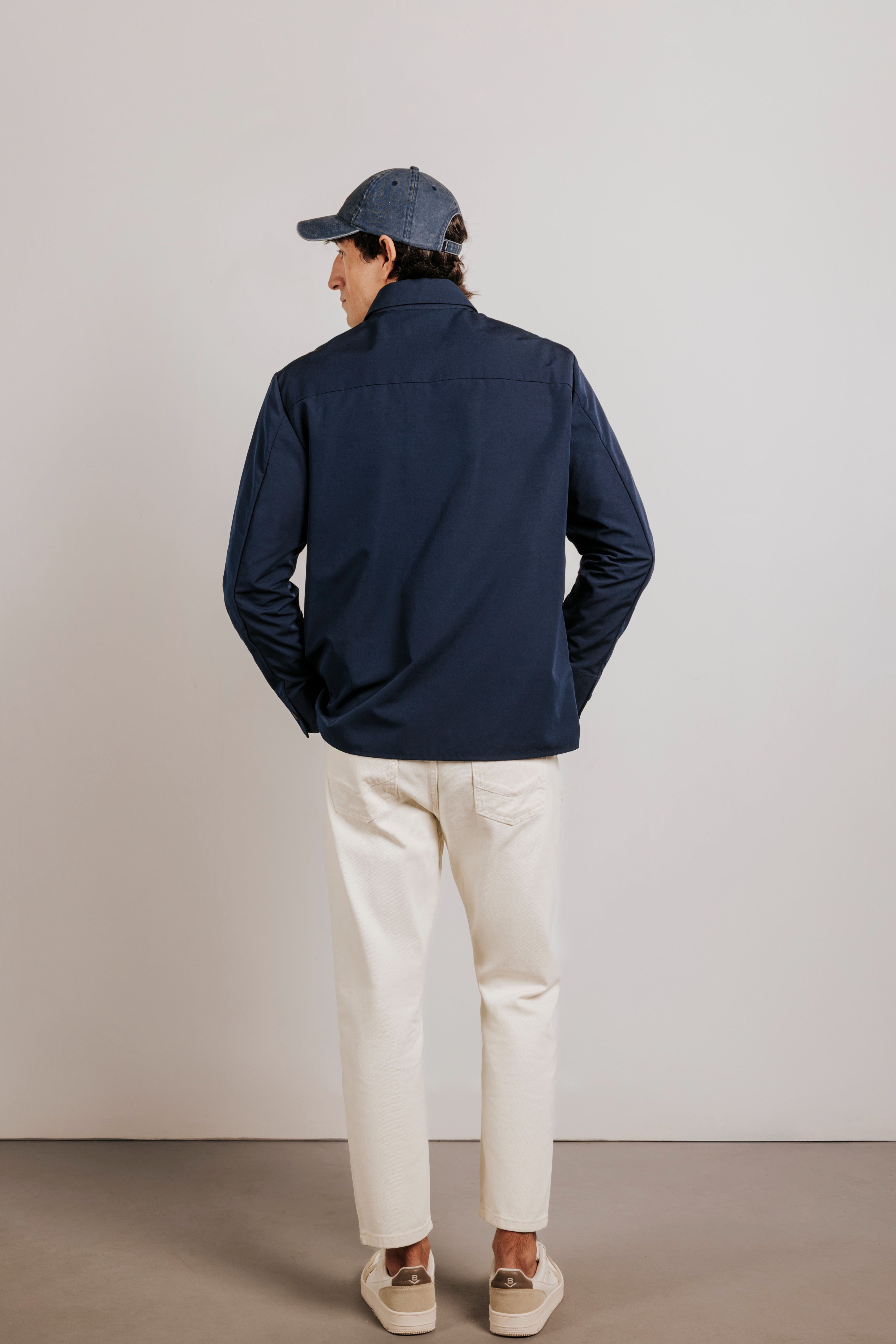 Gabardine fabric overshirt