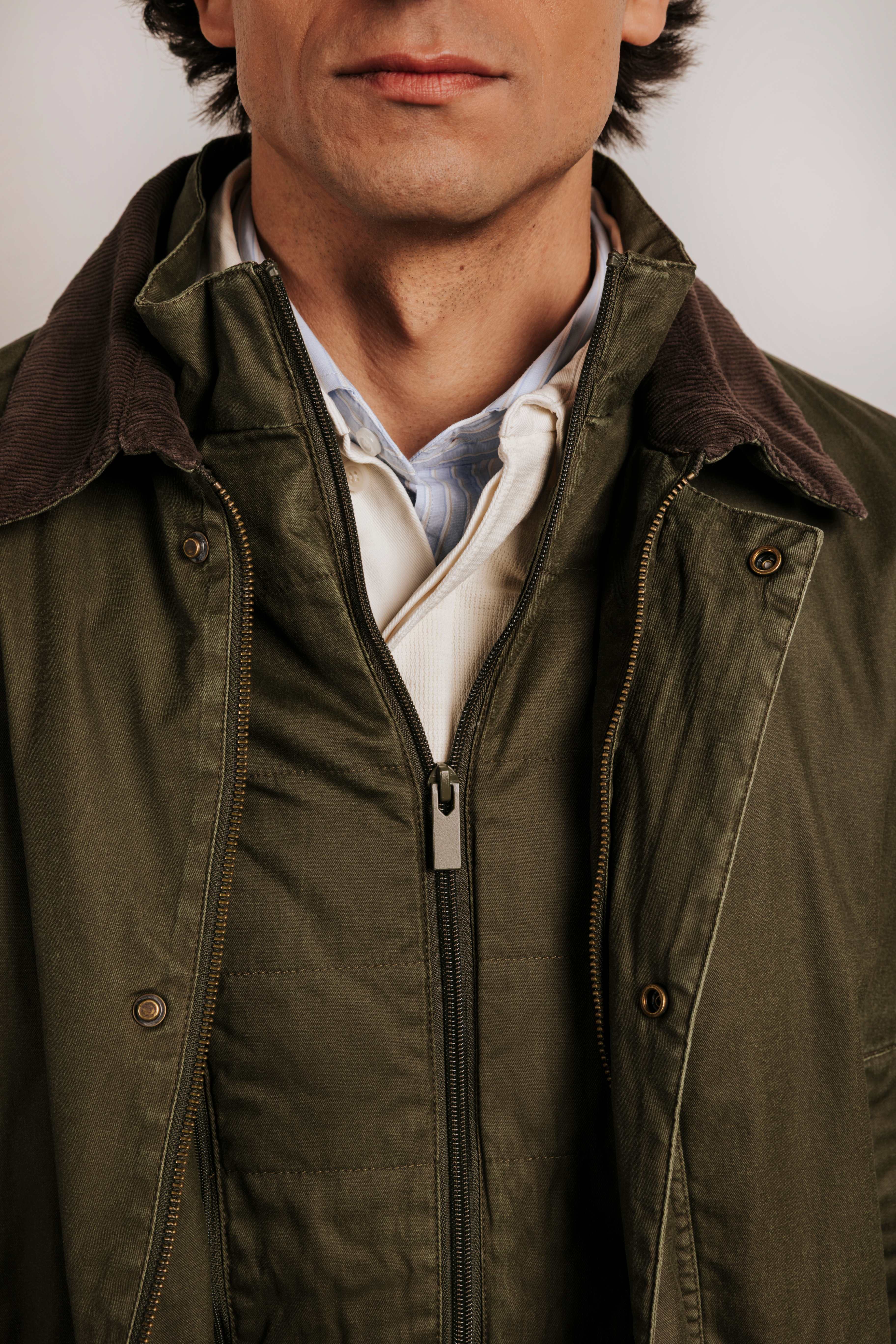 Chaqueta parka encerada