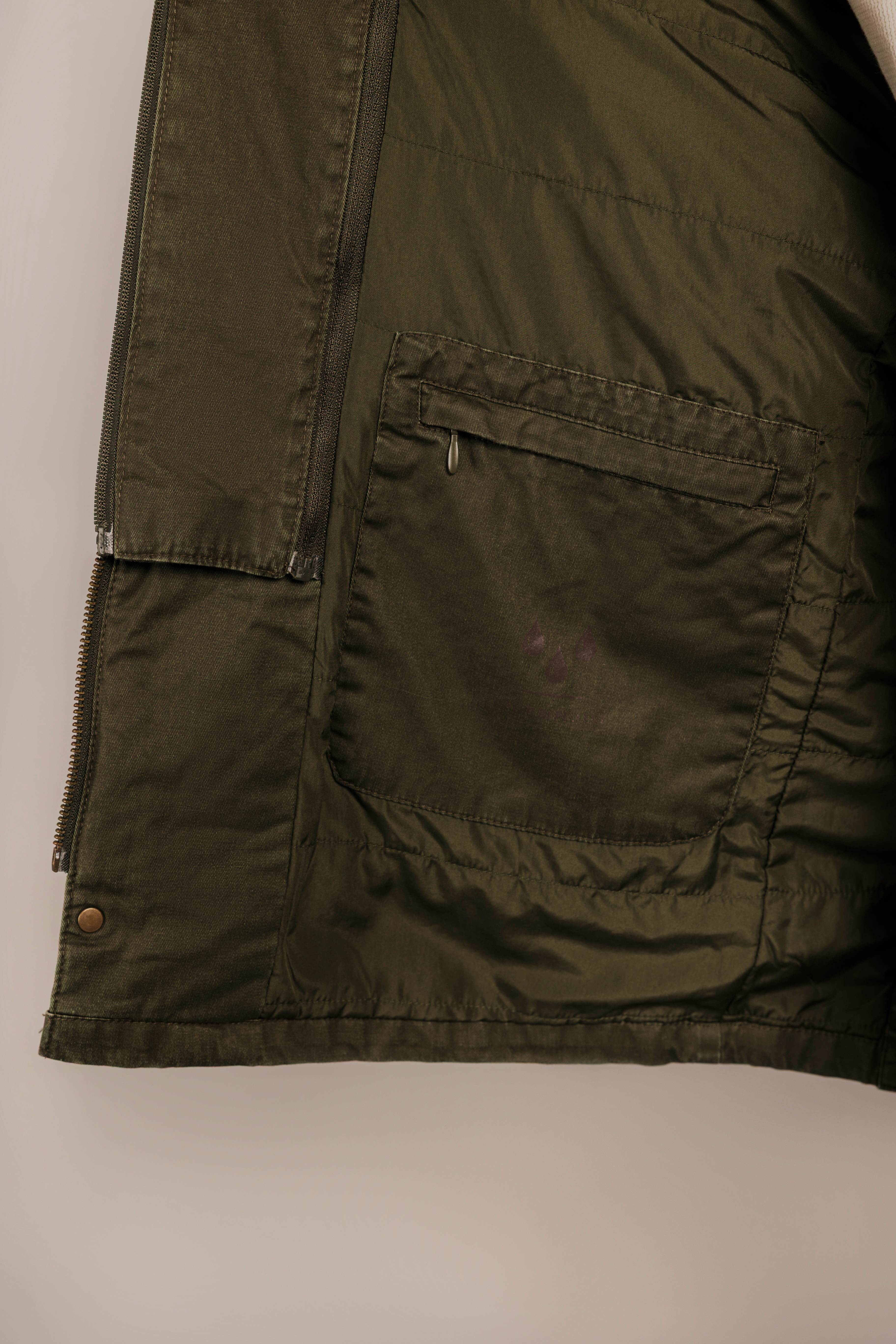 Chaqueta parka encerada