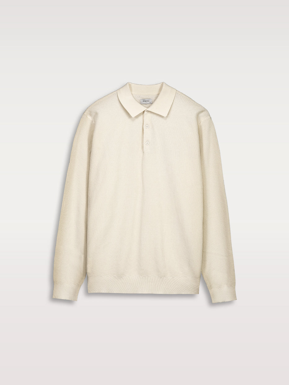 Jersey algodón cuello polo estructura