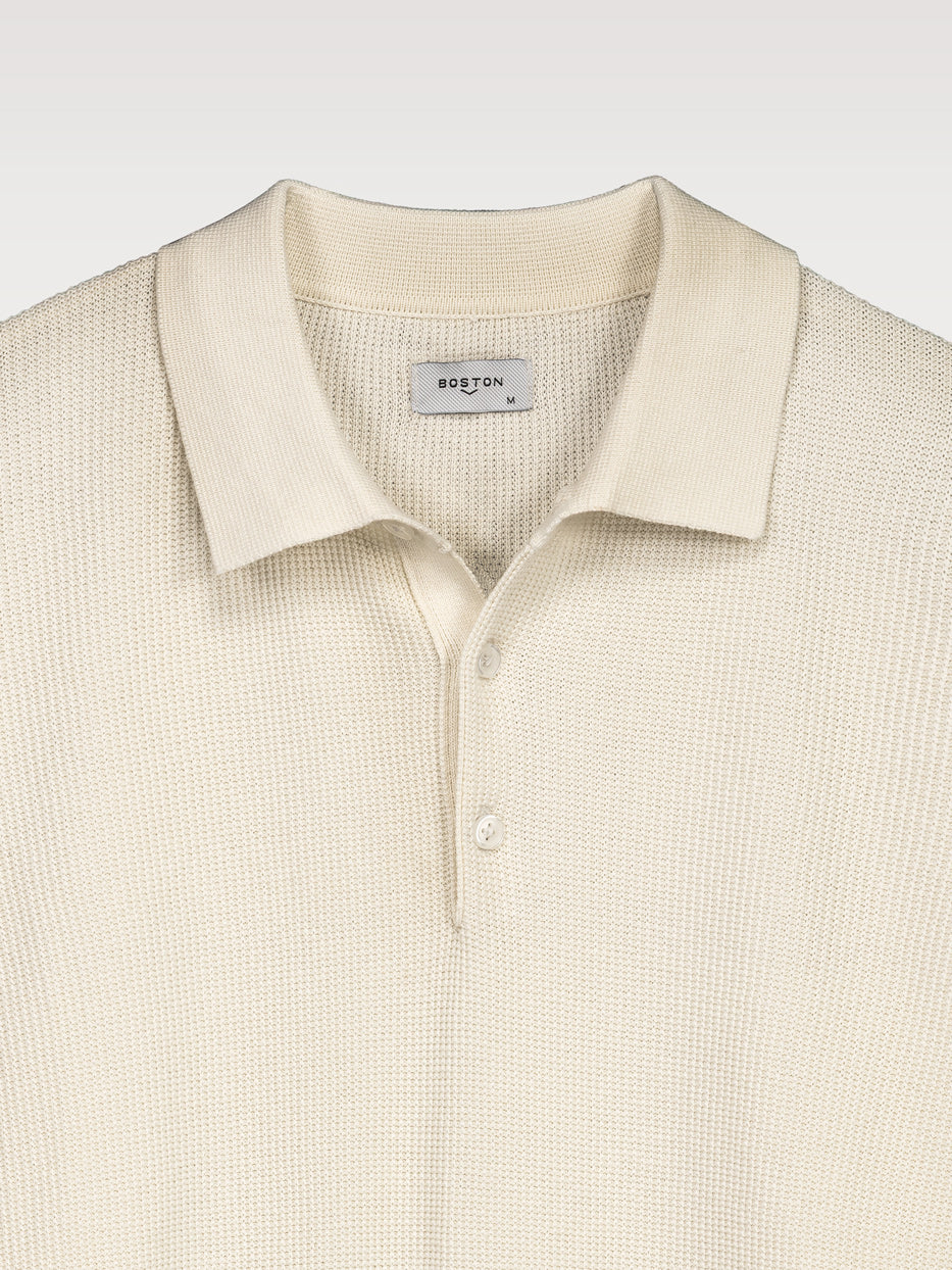 Jersey algodón cuello polo estructura