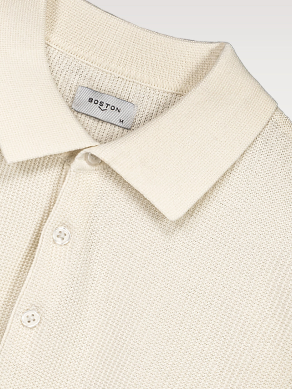 Jersey algodón cuello polo estructura