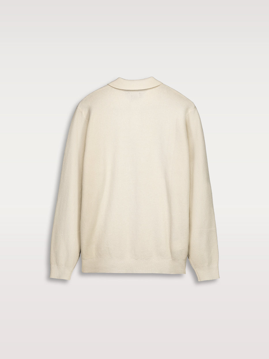 Jersey algodón cuello polo estructura