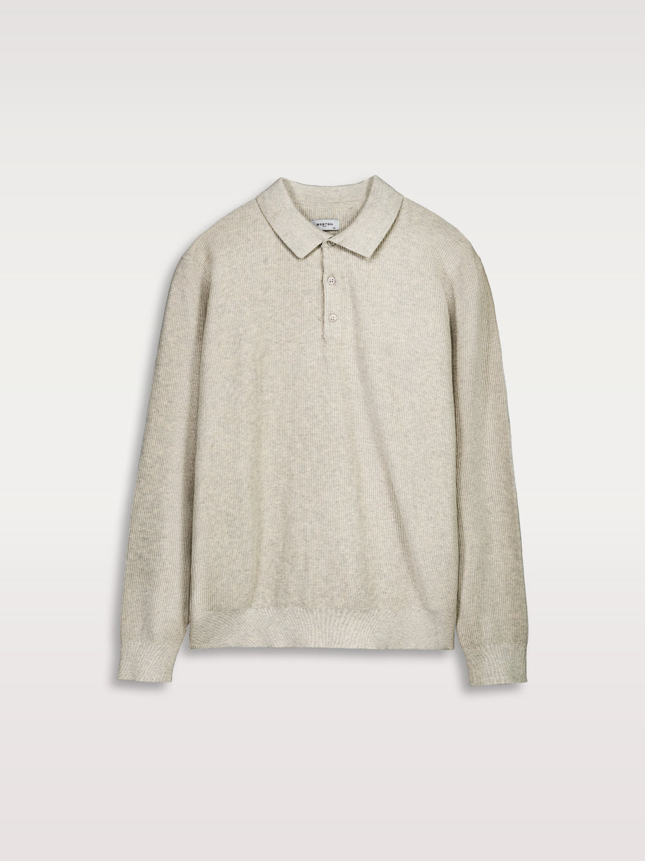 Jersey algodón cuello polo estructura