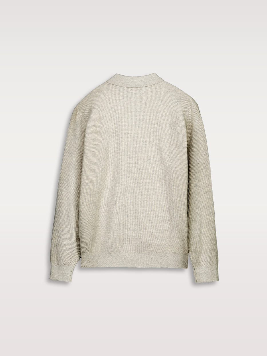 Jersey algodón cuello polo estructura