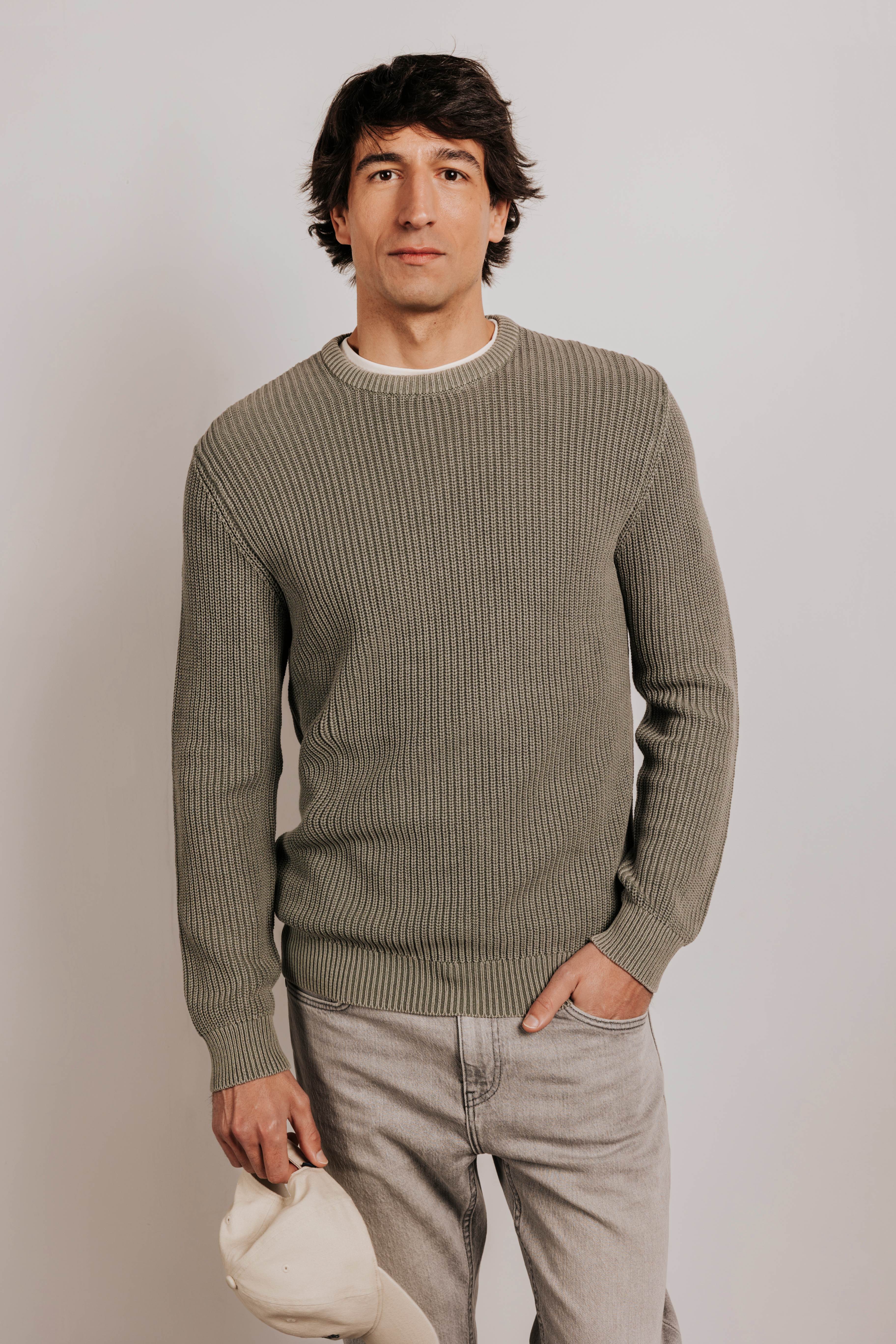 Washed effect sweater