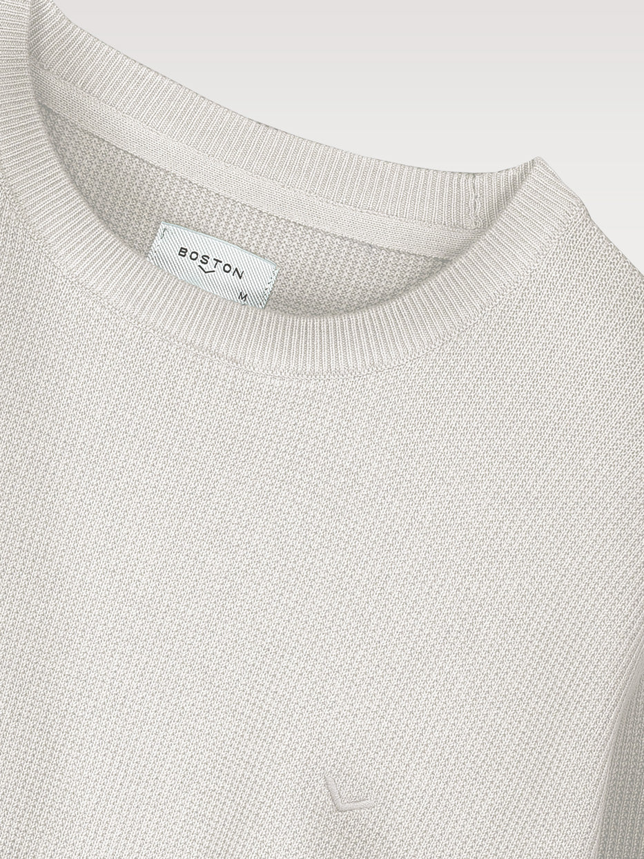 Box neck jersey structure