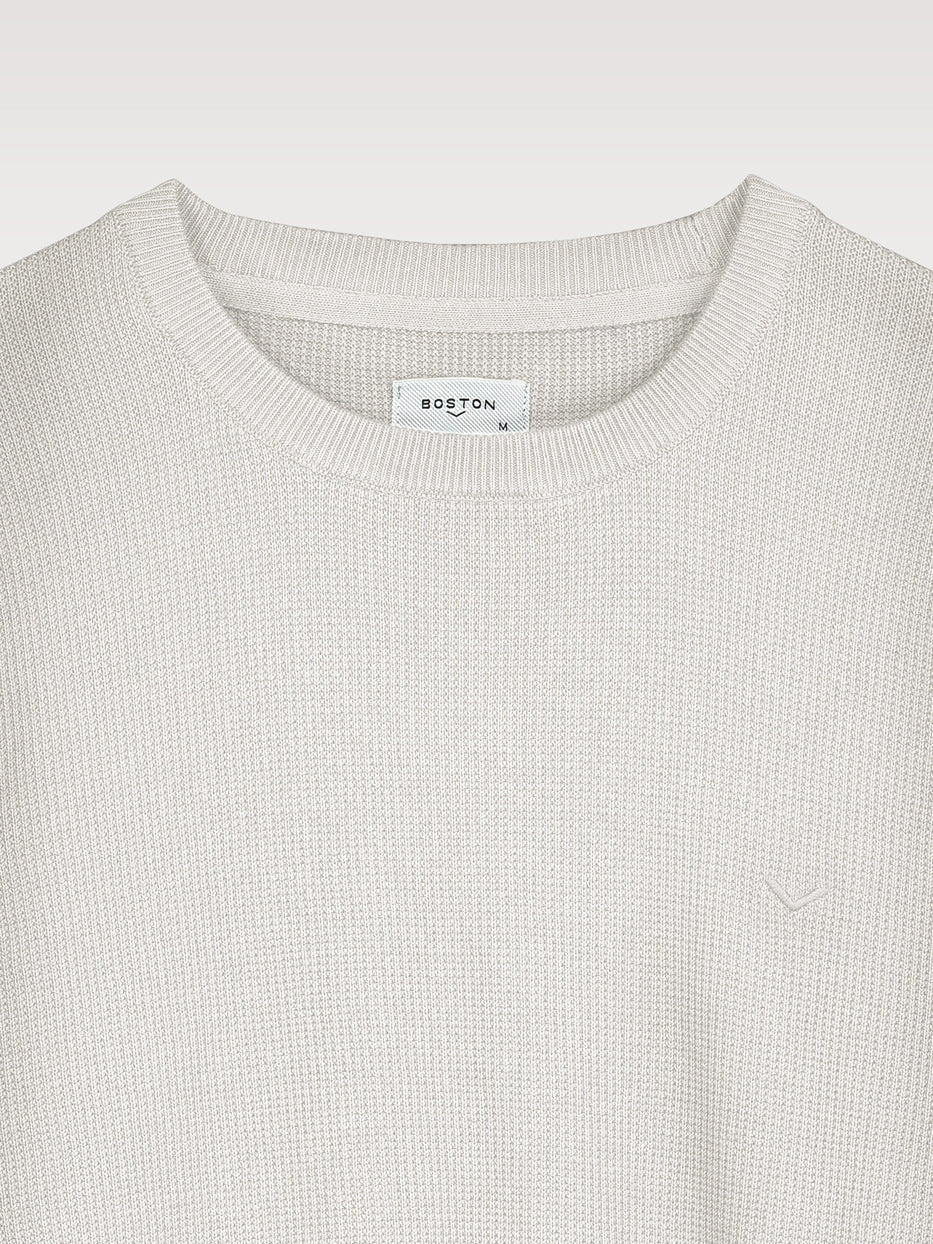 Box neck jersey structure