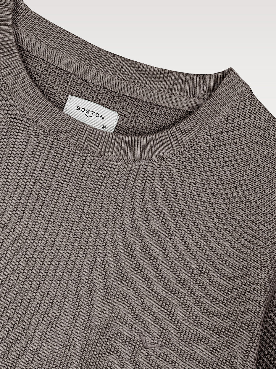 Box neck jersey structure