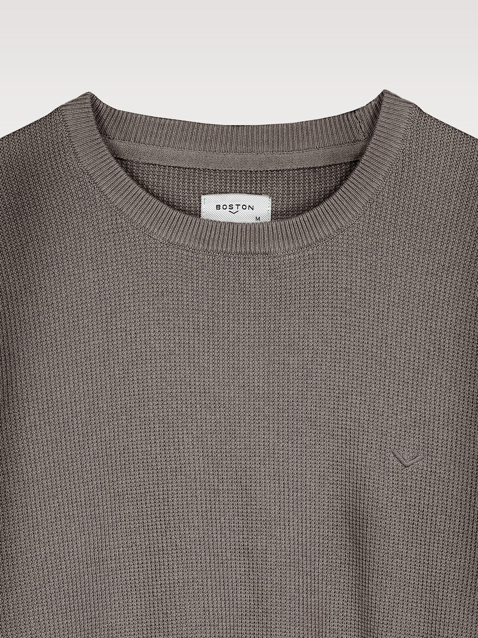 Box neck jersey structure