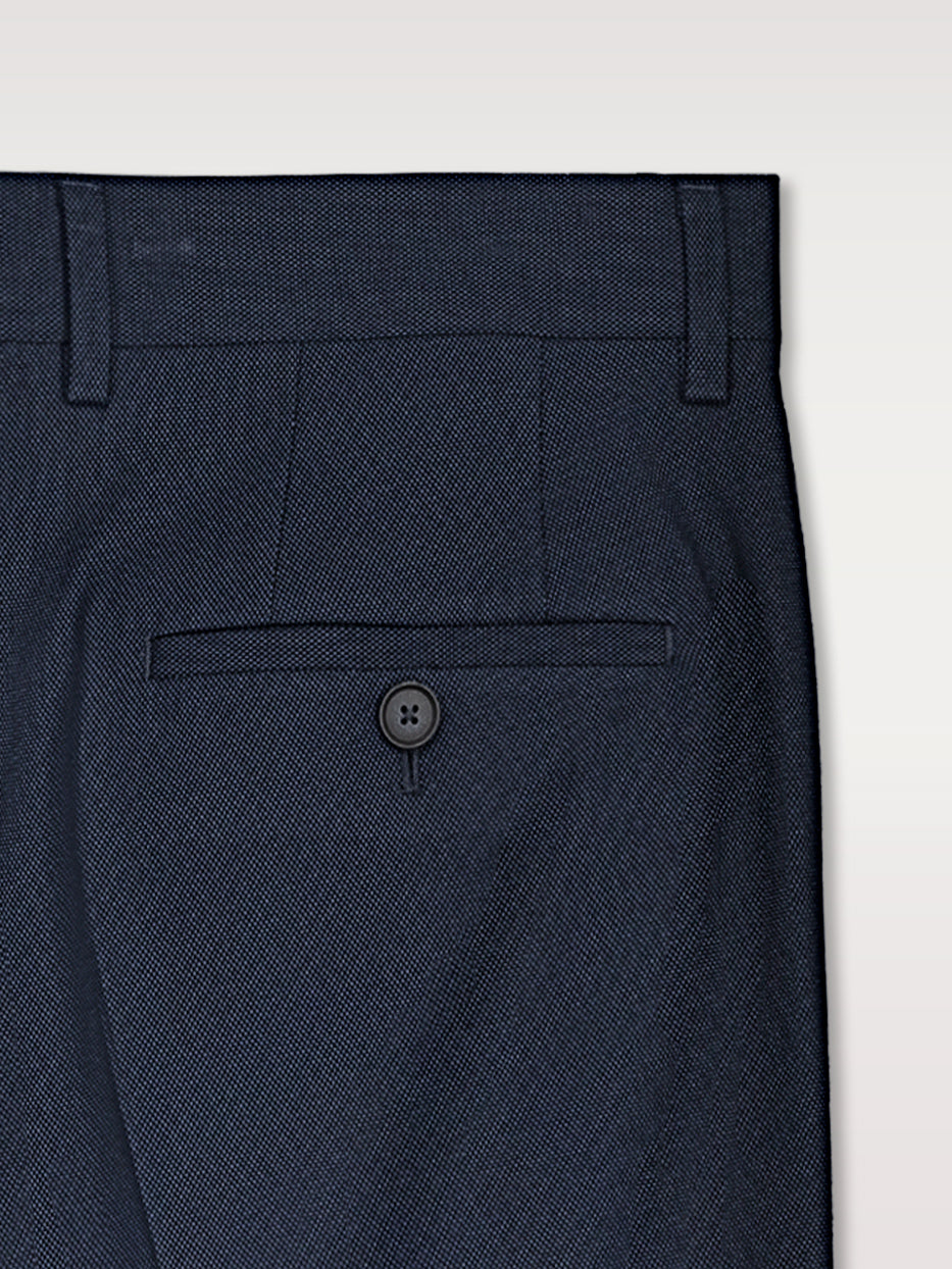 Pantalón traje slim fit falso liso