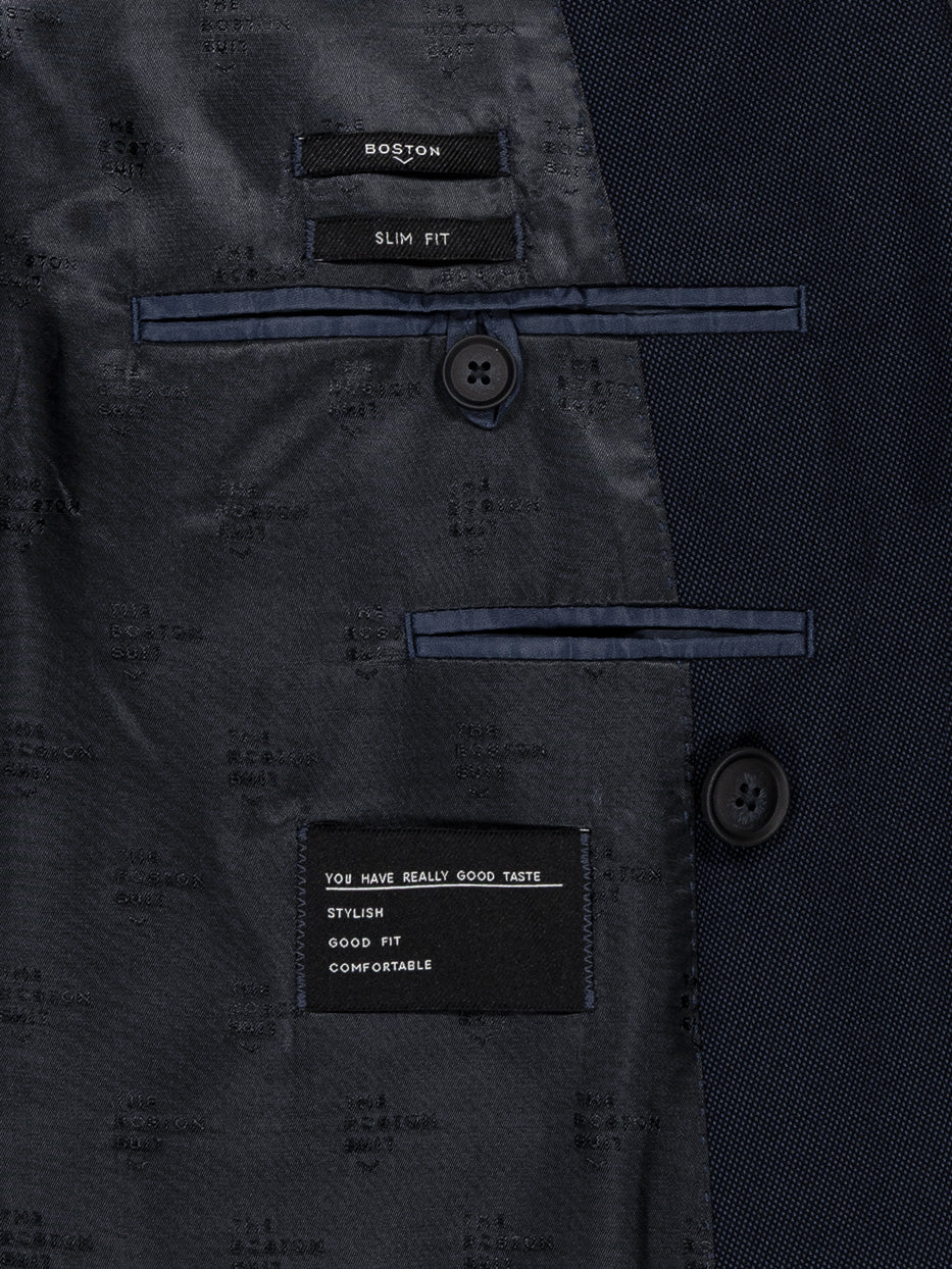 Americana traje cruzada slim fit falso liso