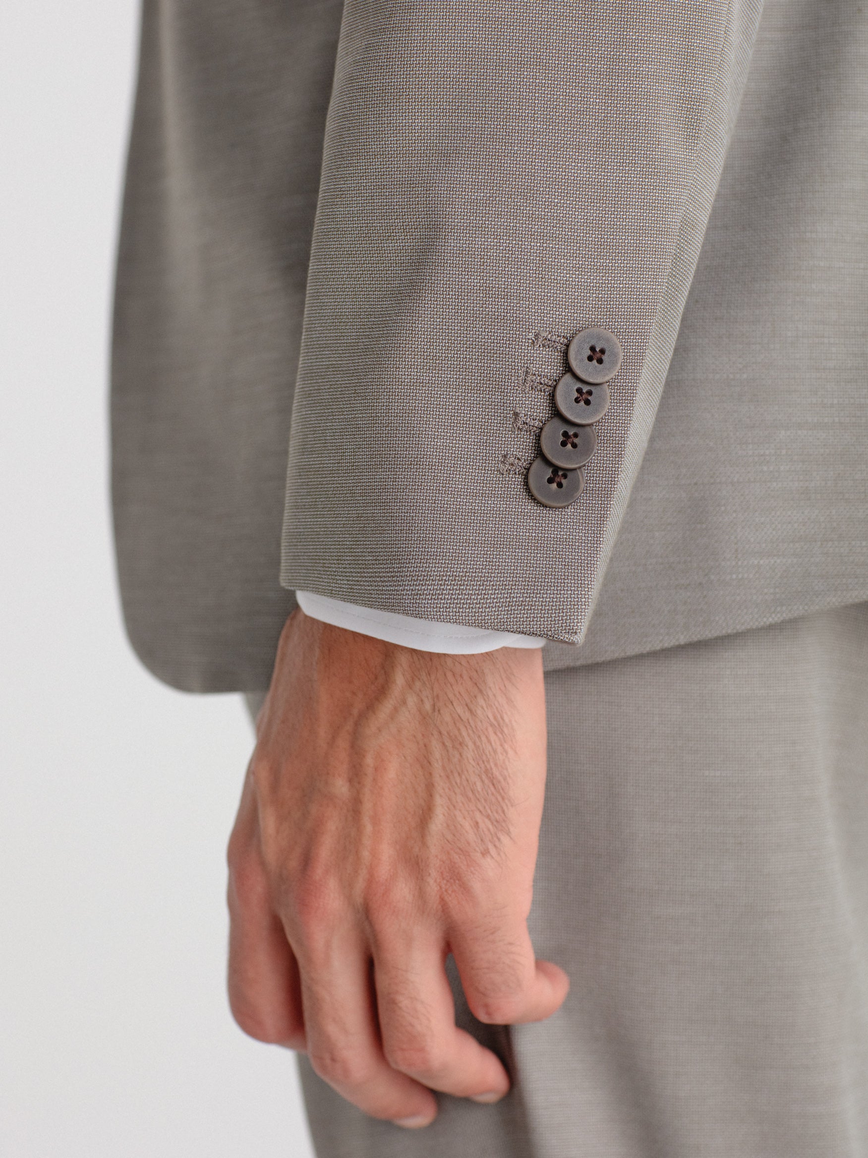 Americana traje slim fit falso liso