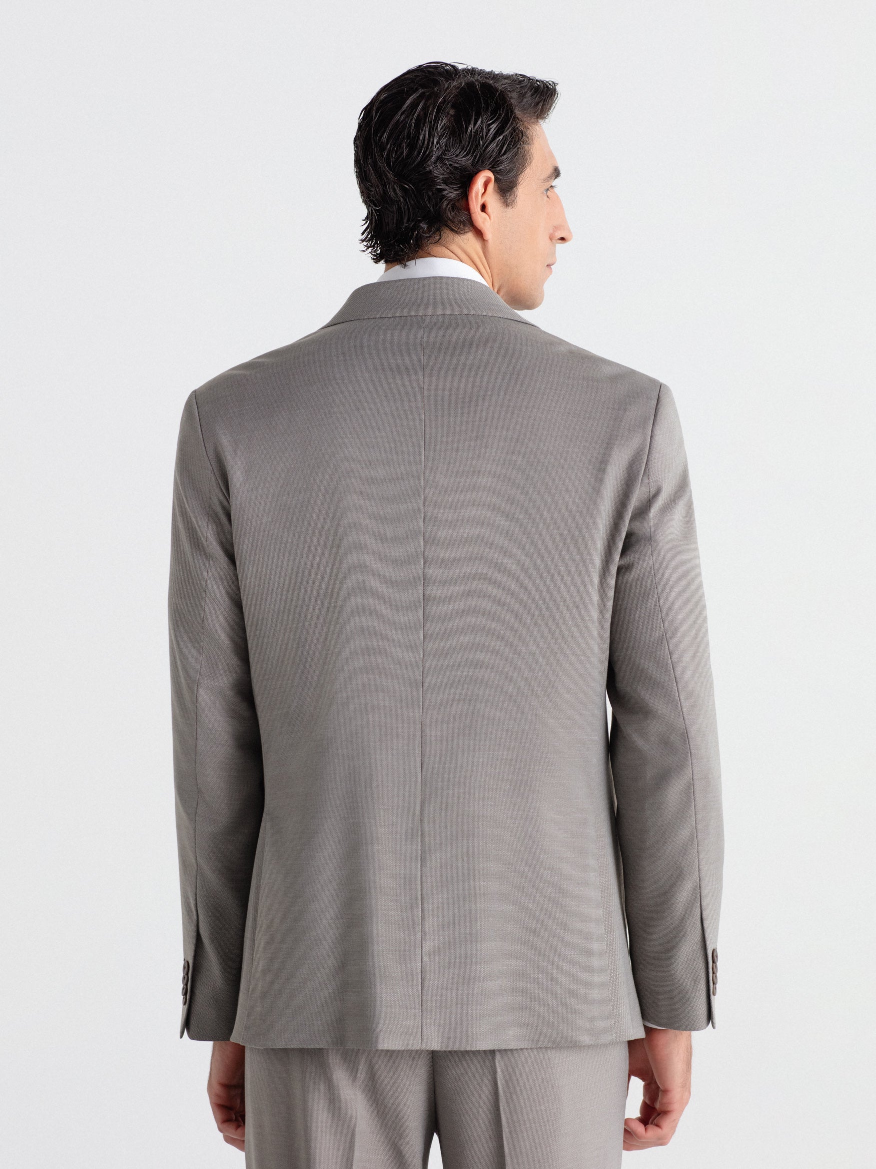 Americana traje slim fit falso liso