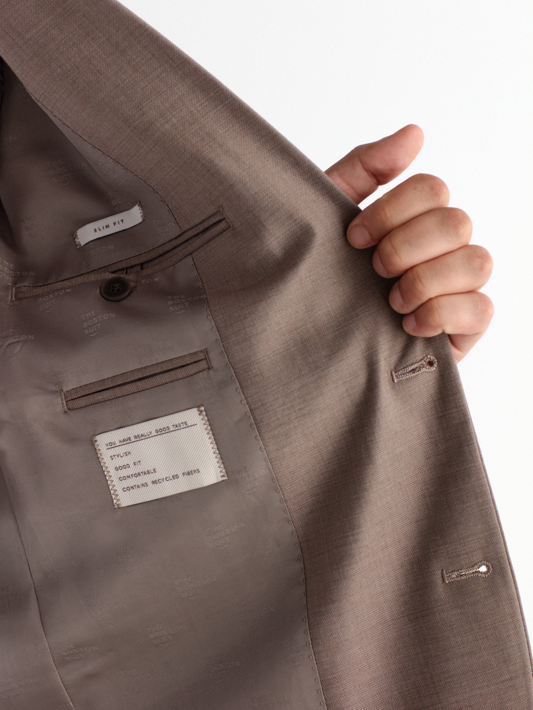 Americana traje slim fit falso liso