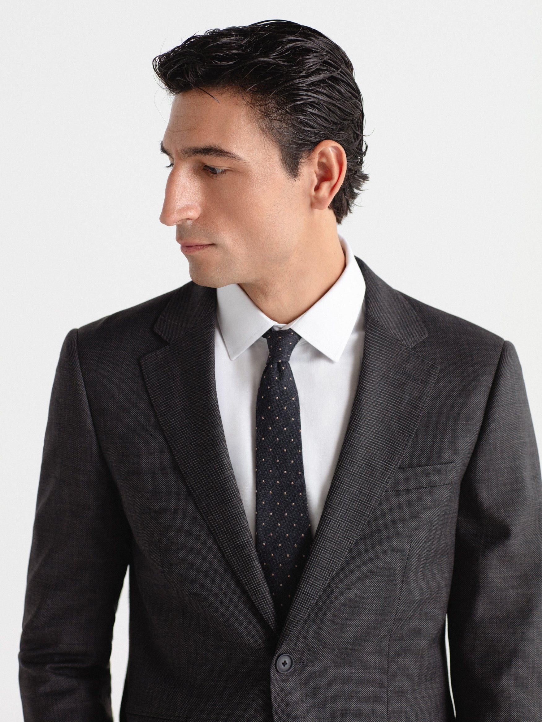 Americana traje slim lana ojo de perdiz