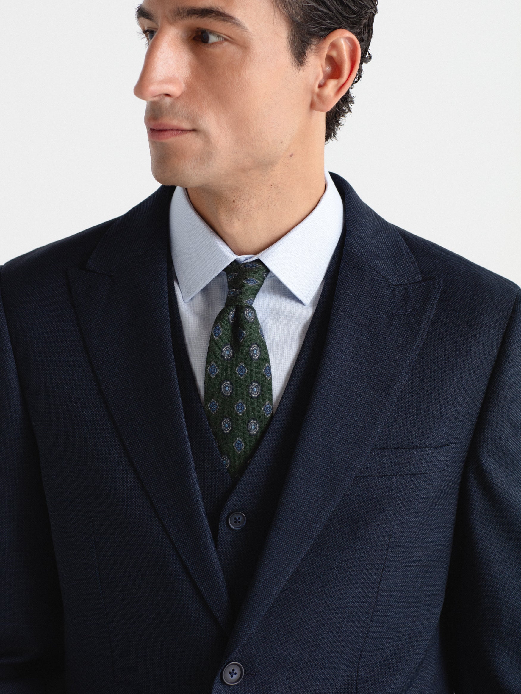 Americana slim fit lana ojo de perdiz