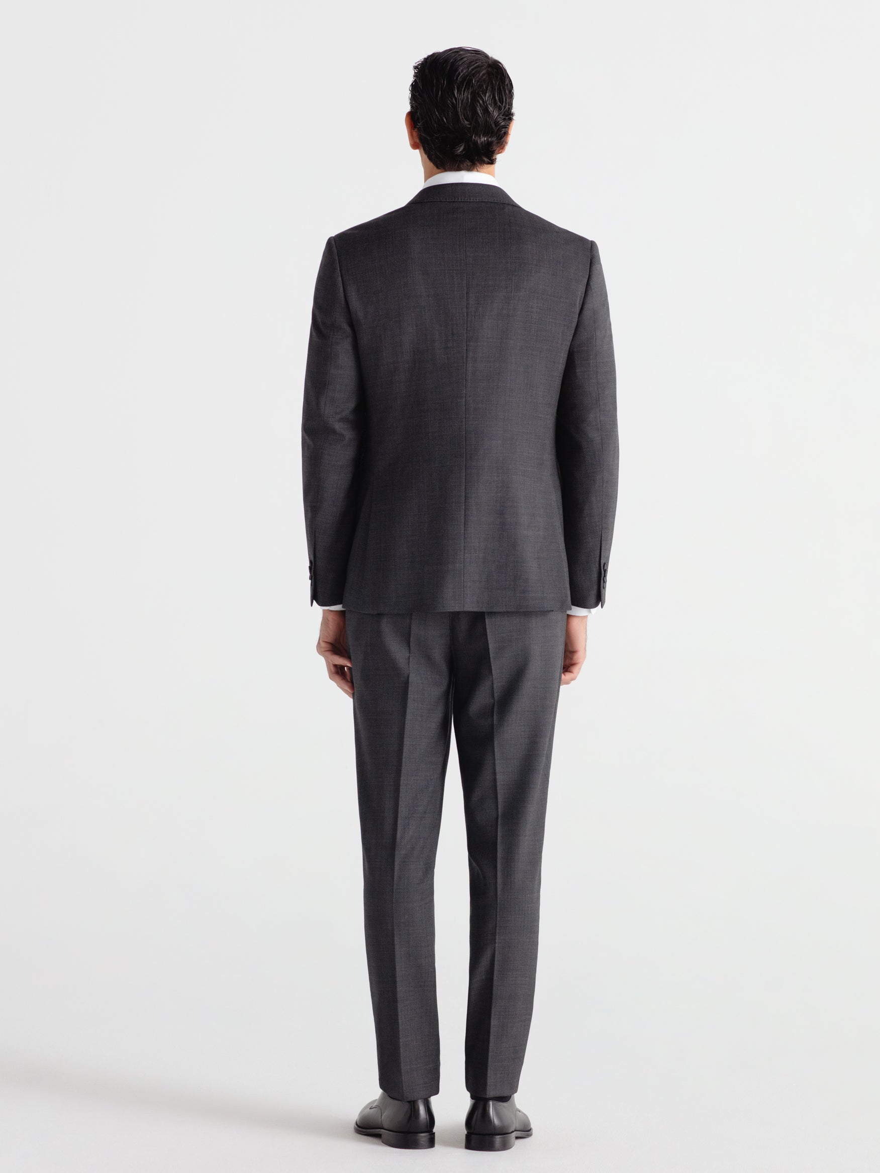 Pantalón traje slim fit lana ojo de perdiz