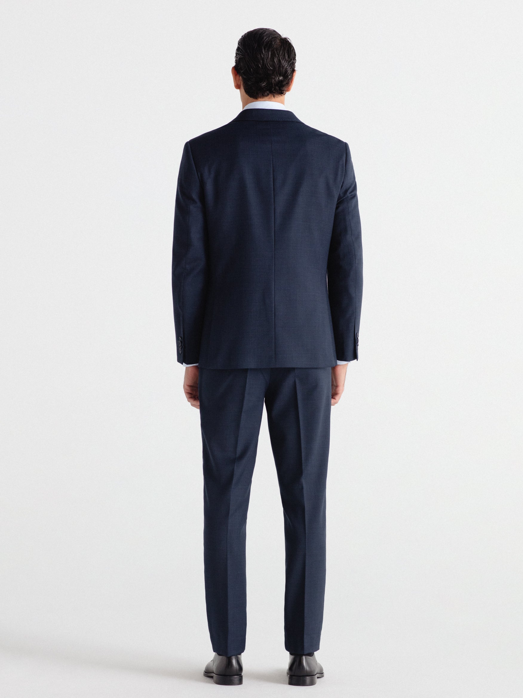 Slim-fit herringbone wool suit trousers