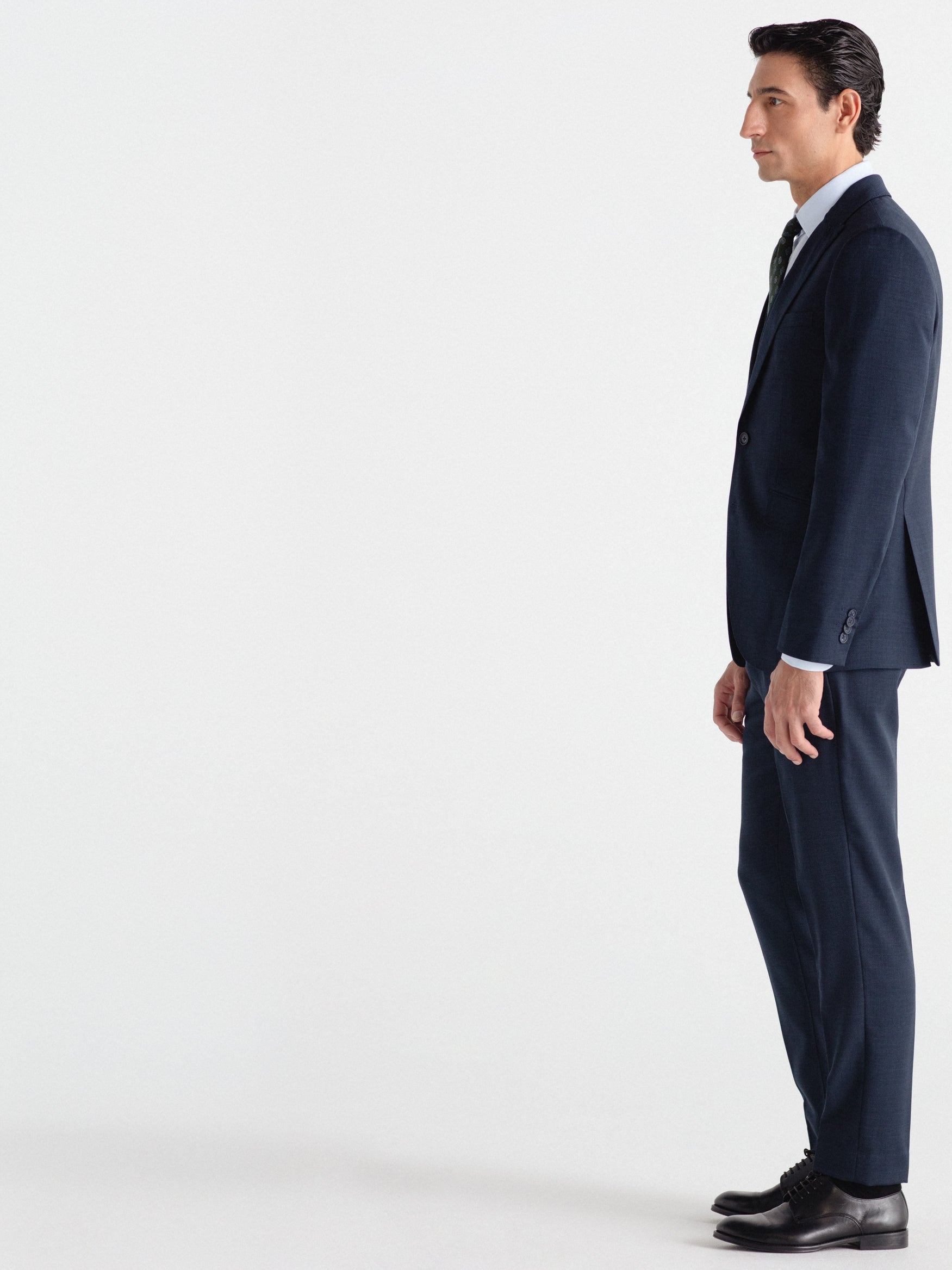 Slim-fit herringbone wool suit trousers