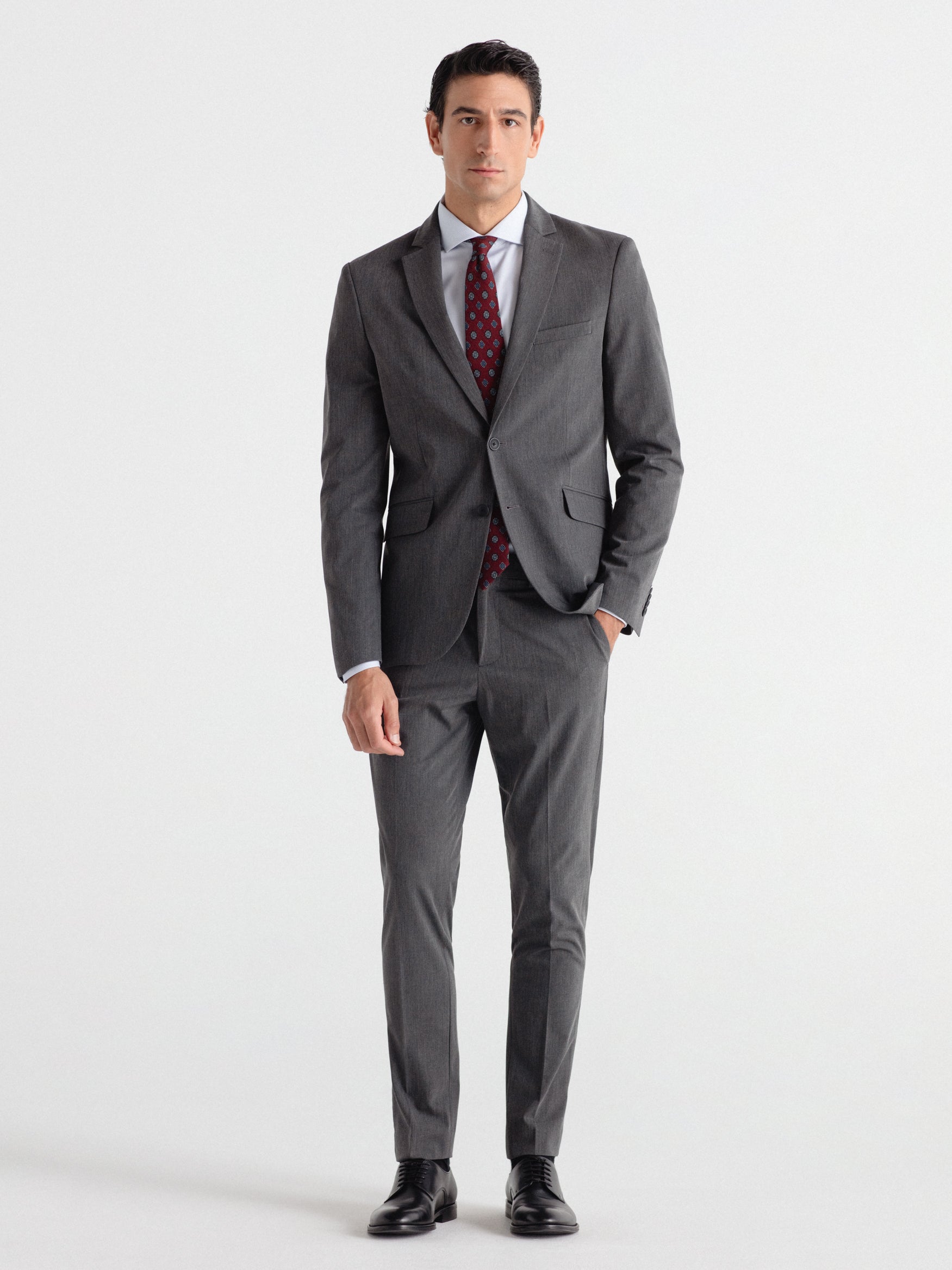 Pantalón de traje skinny fit liso