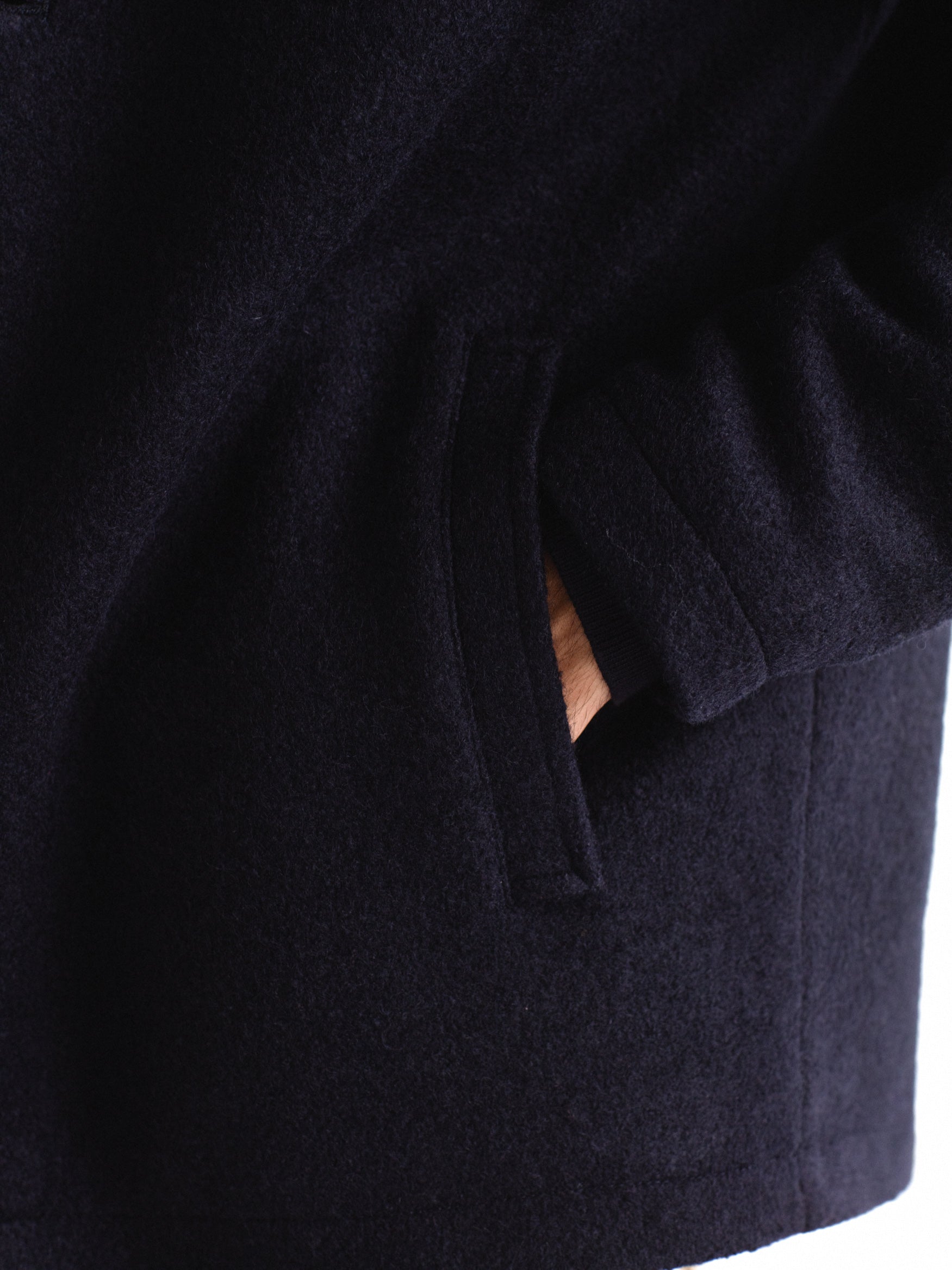 Chaquetón lana con chaleco capucha