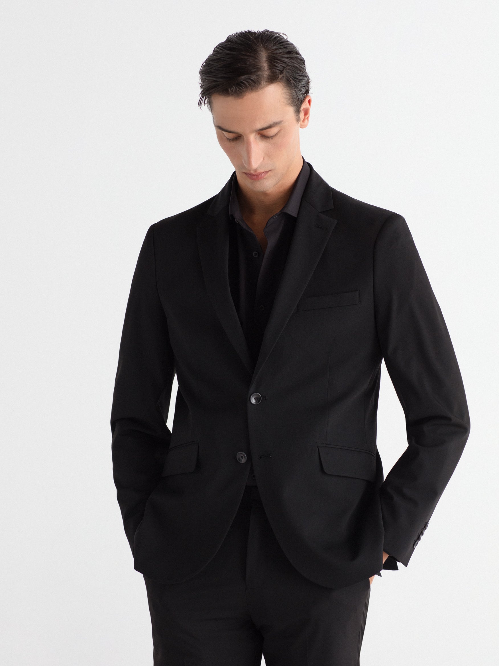 Americana traje slim fit liso