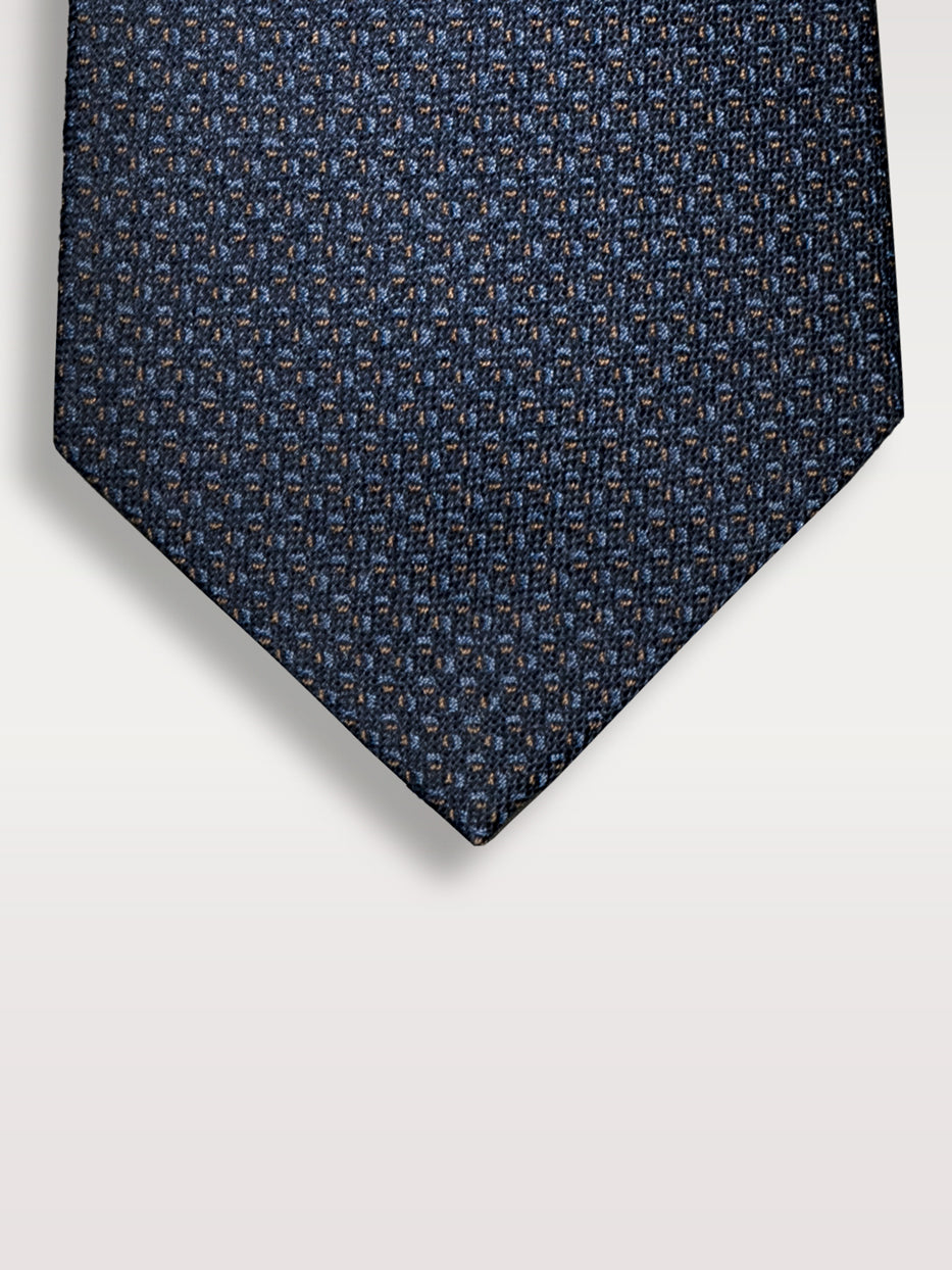 Corbata con seda motivos geométricos