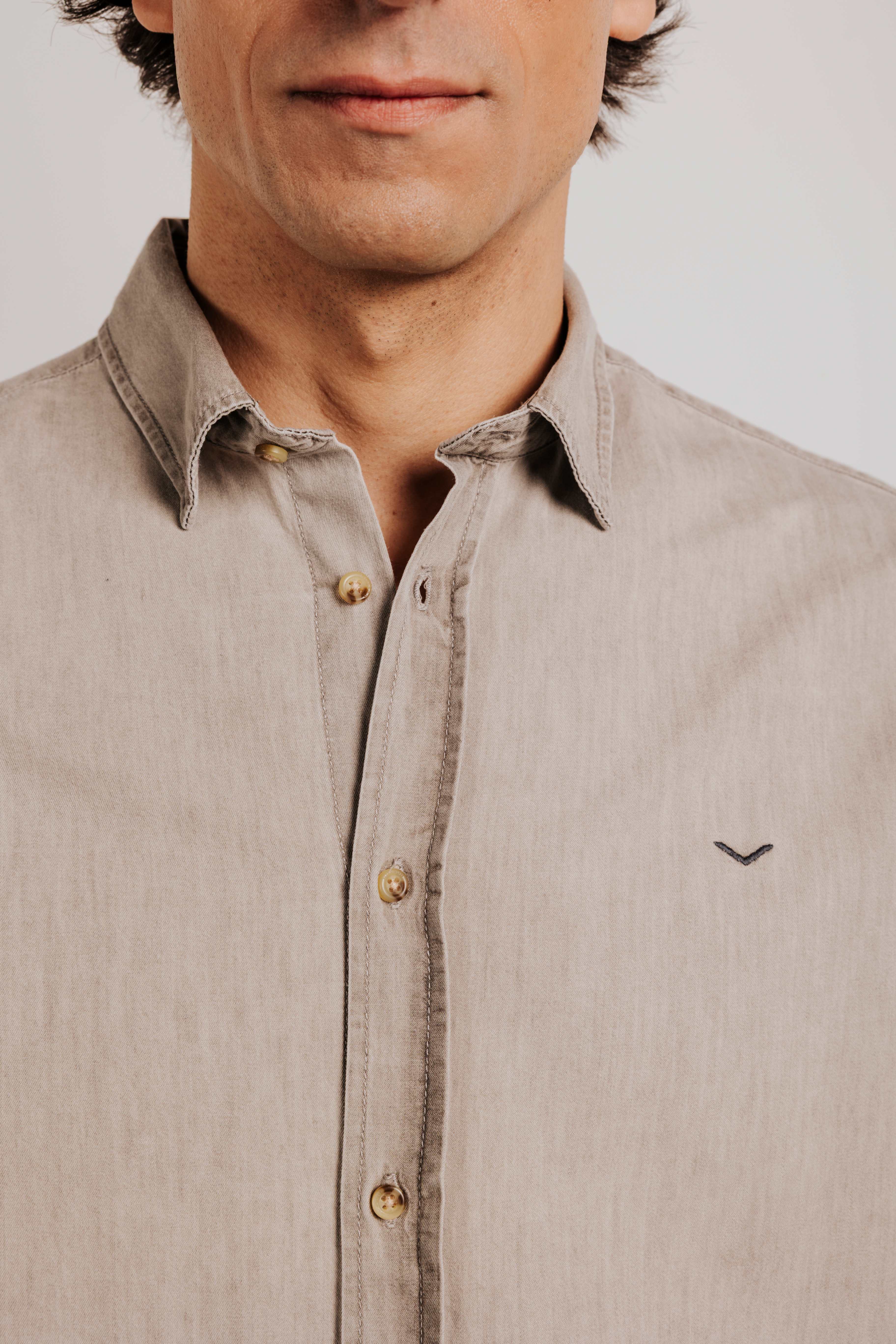 Light gray denim shirt