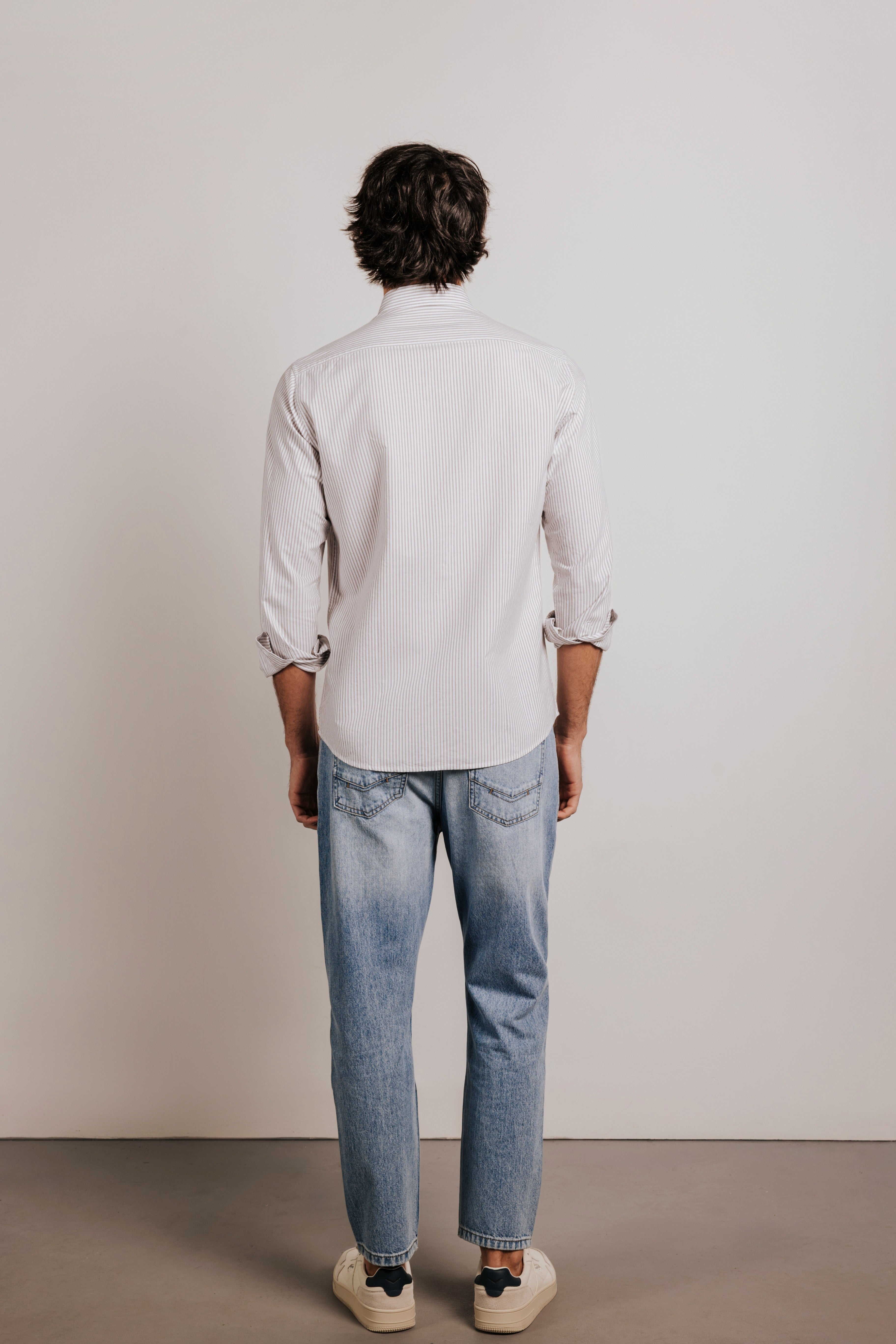 Camisa regular oxford rayas