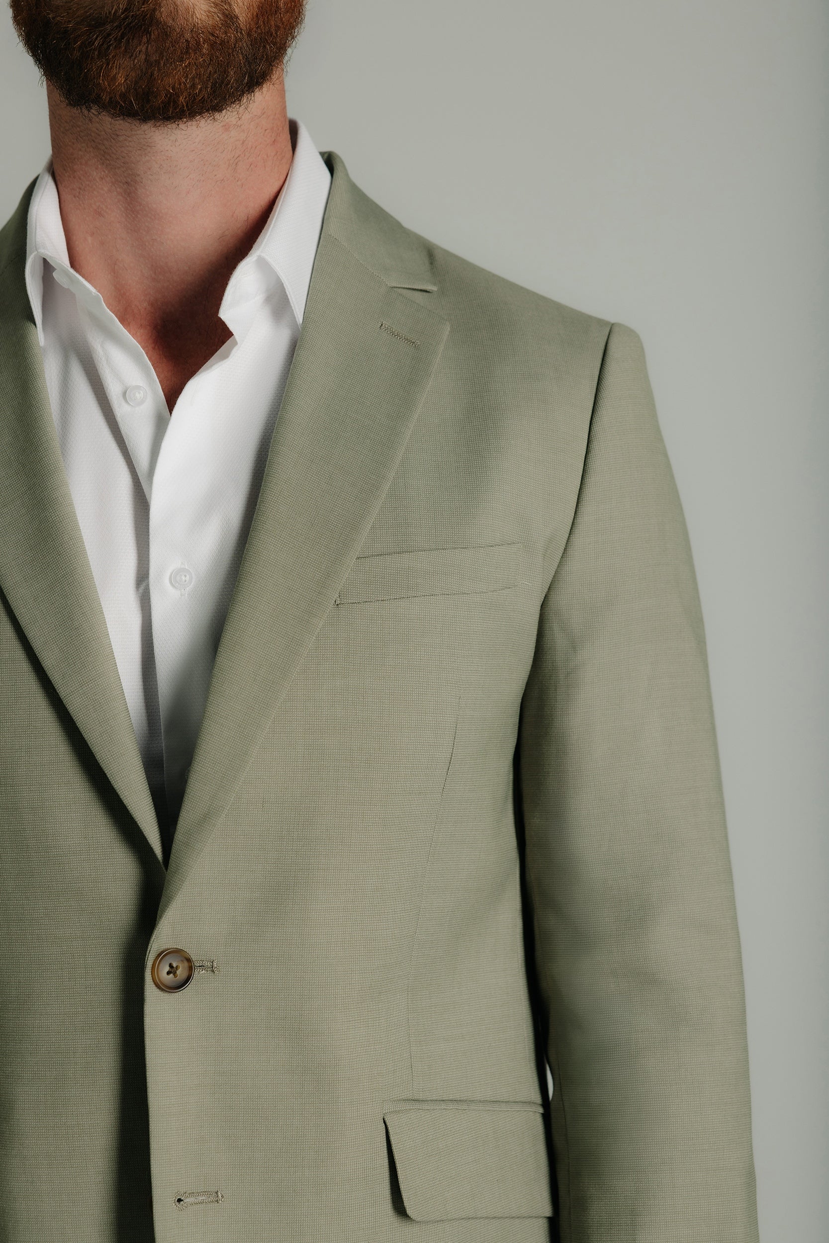 Plain fake slim-fit suit jacket