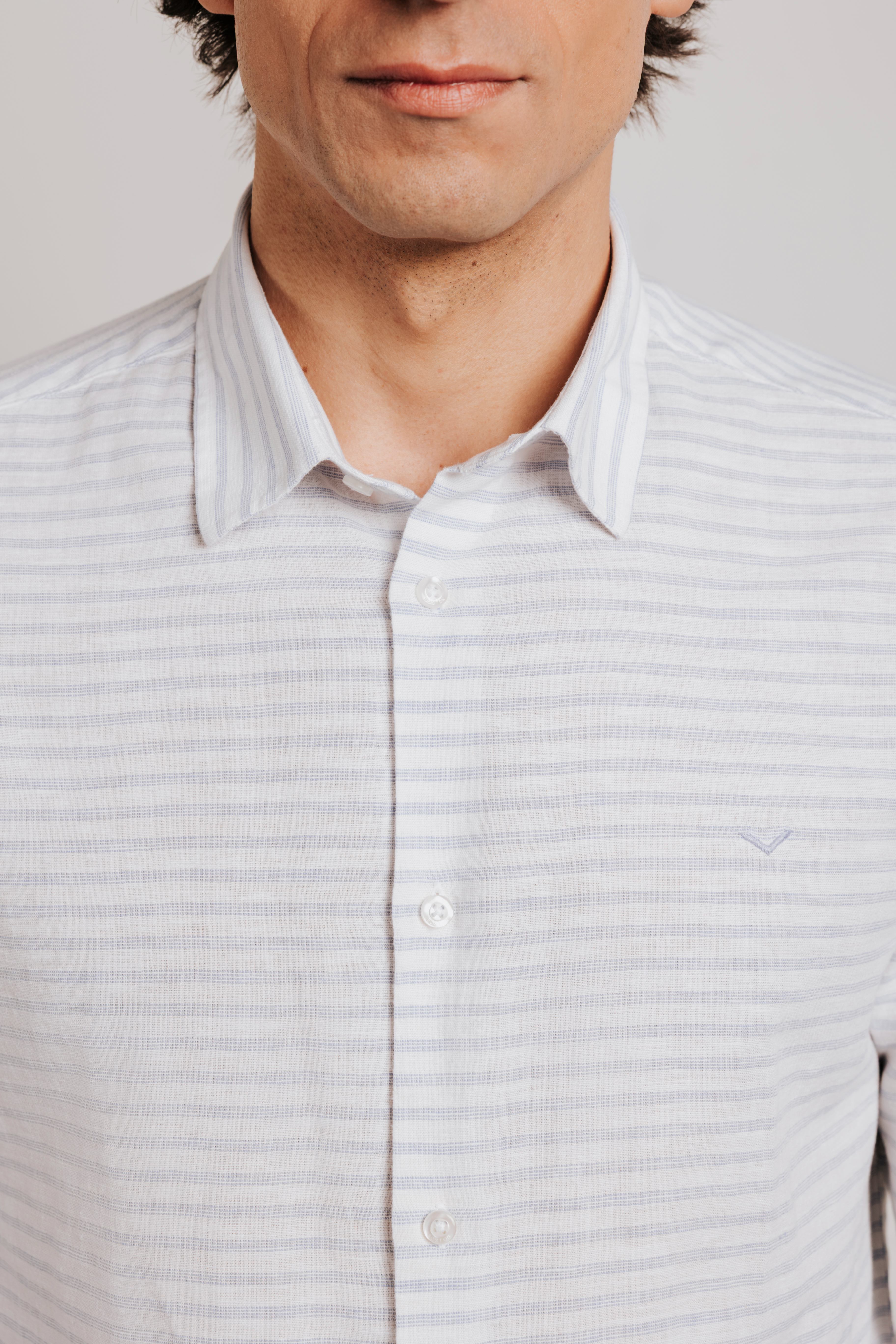 Camisa regular fit rayas horizontal