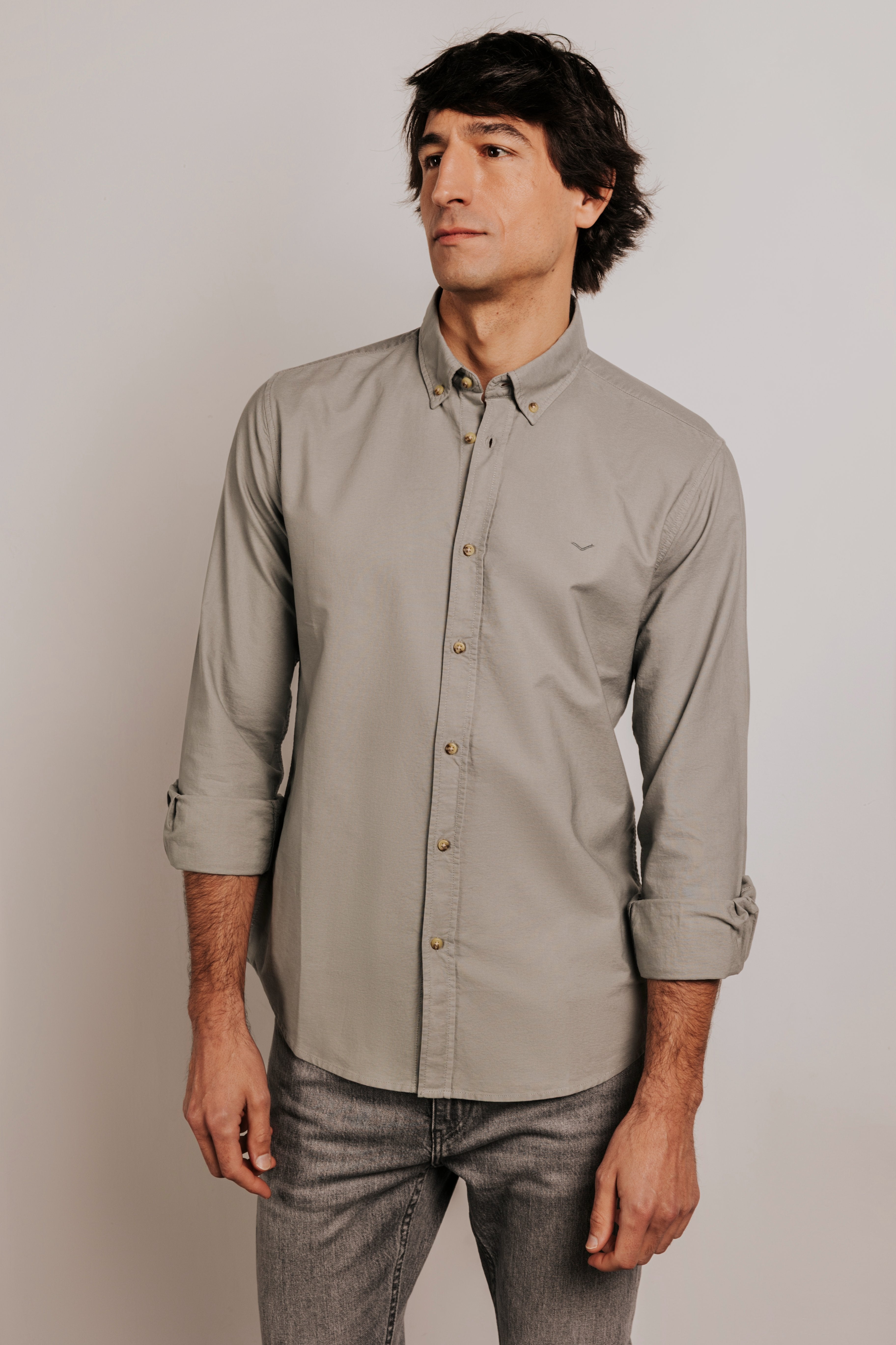 Camisa slim fit oxford algodón