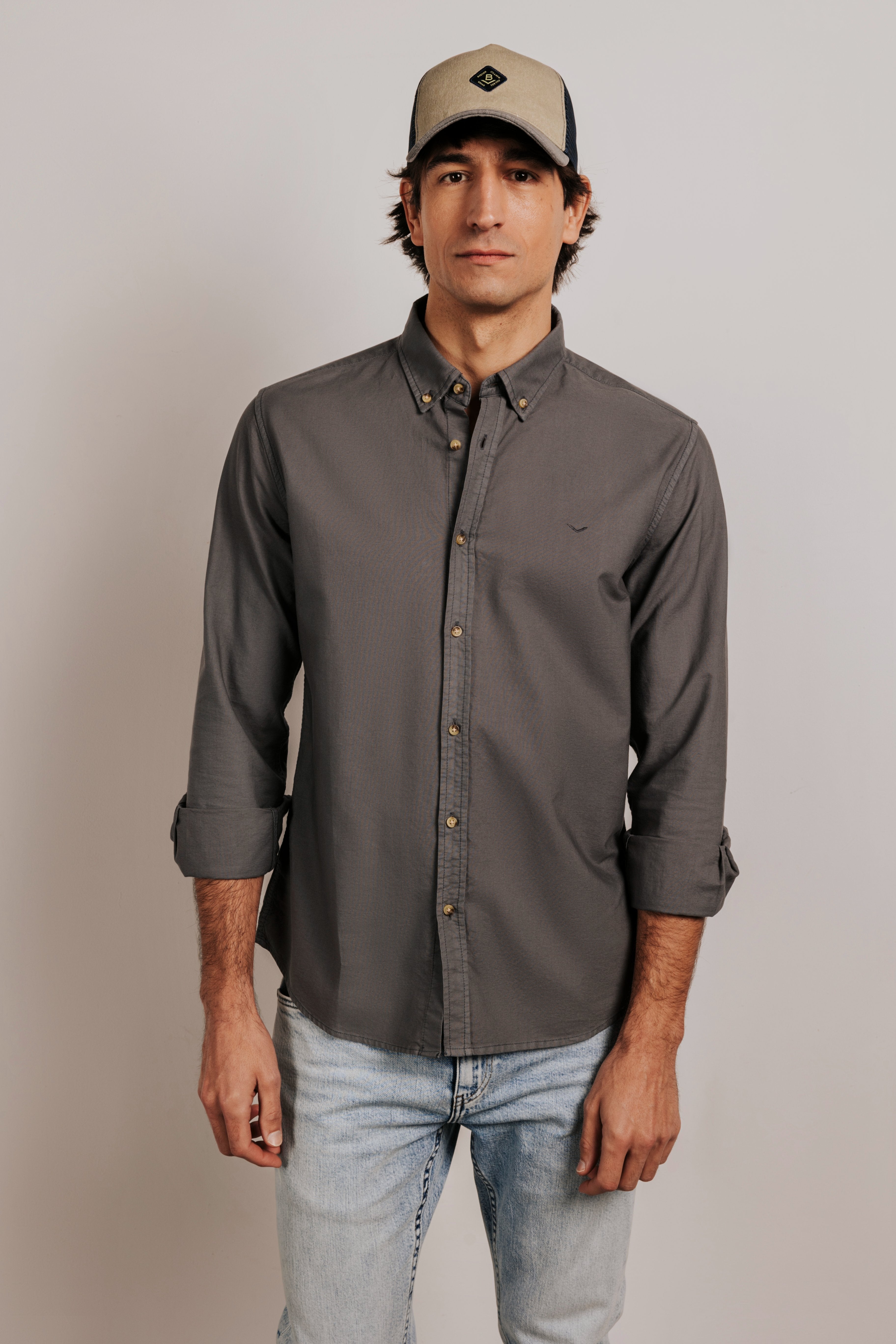 Camisa slim fit oxford algodón