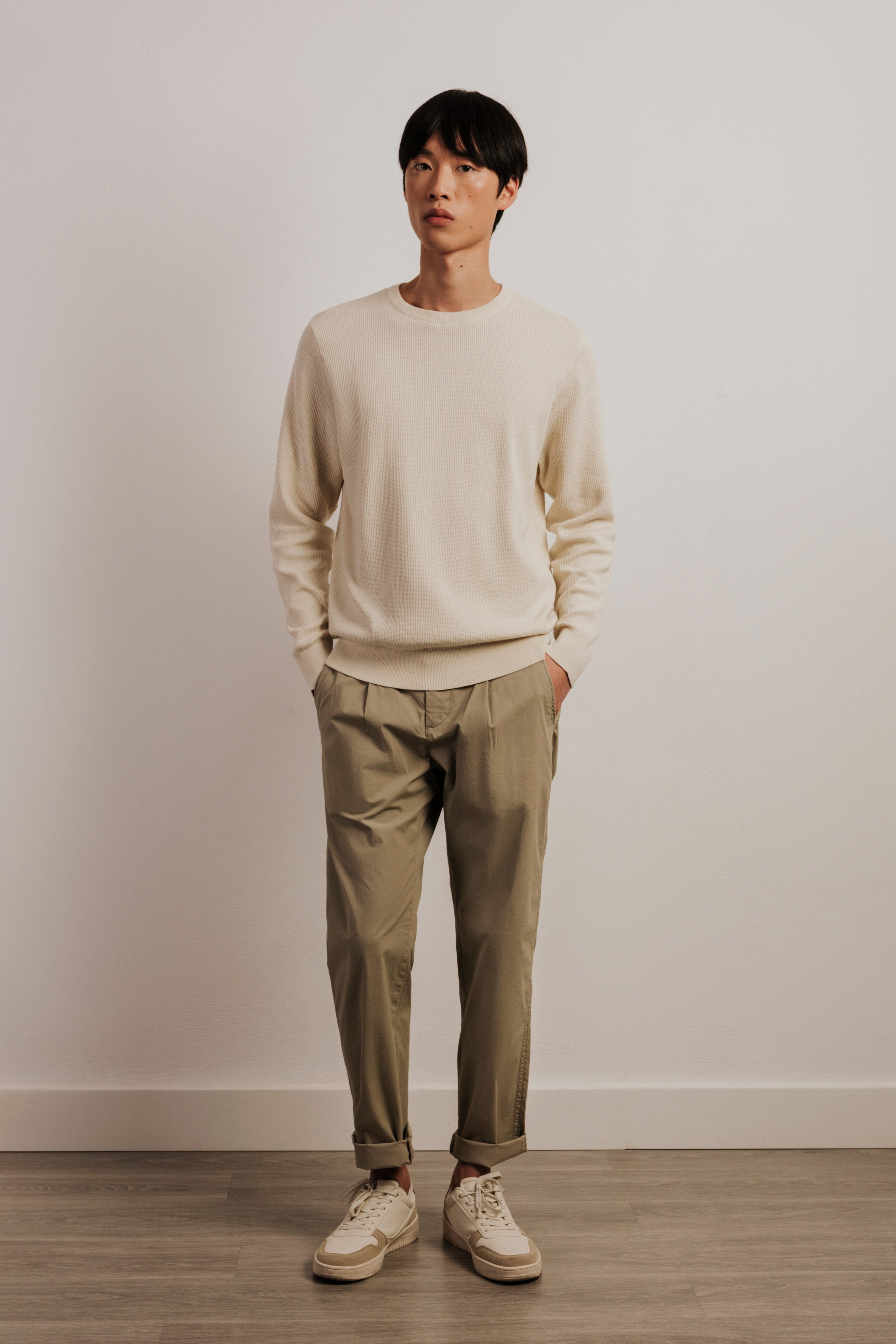 Jersey cuello caja estructura