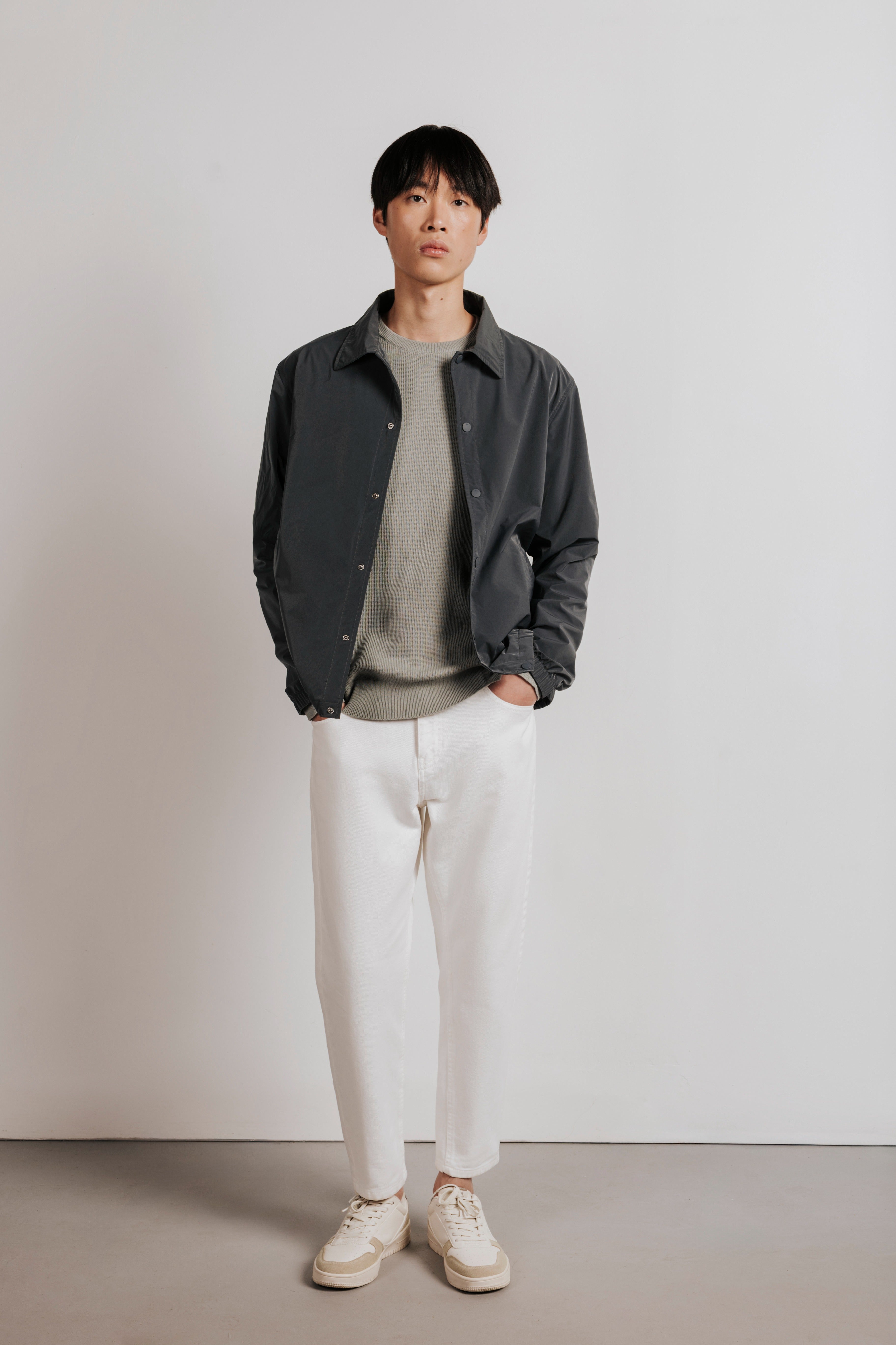 Jersey cuello caja estructura