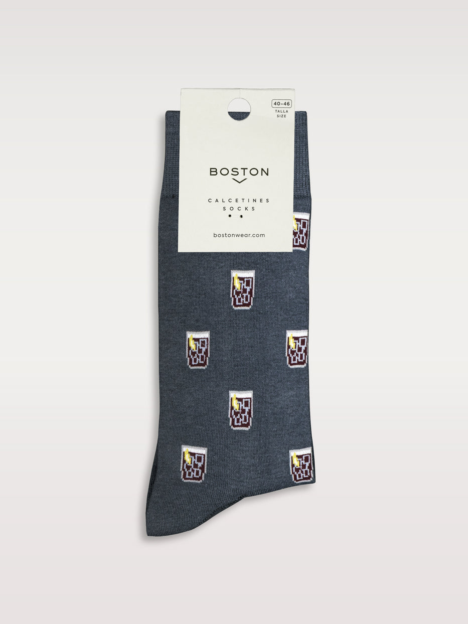 Calcetines estampados tinto