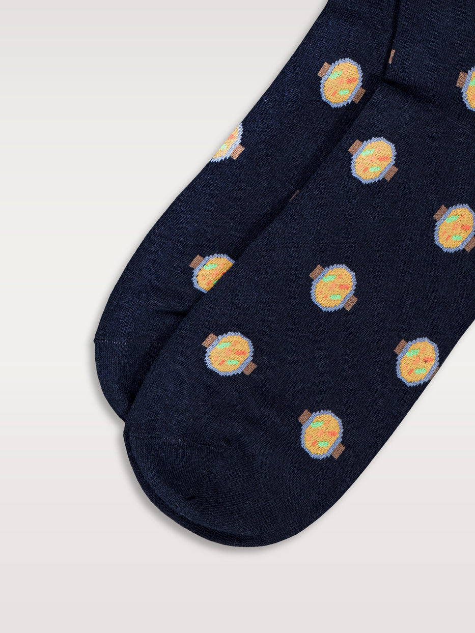 Calcetines estampados paella
