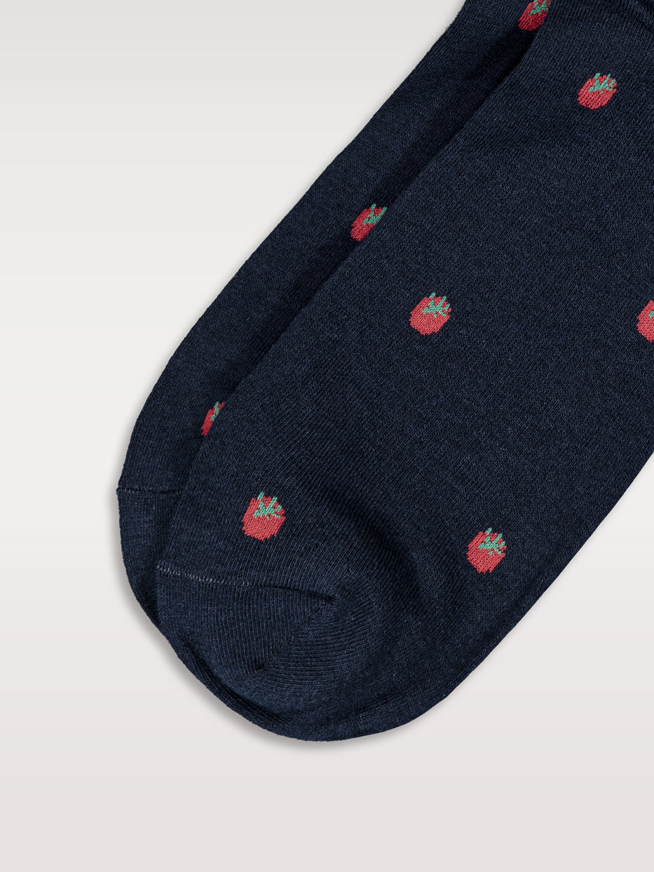 Calcetines estampados tomate