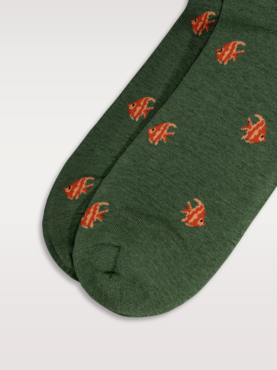 Calcetines estampados peces
