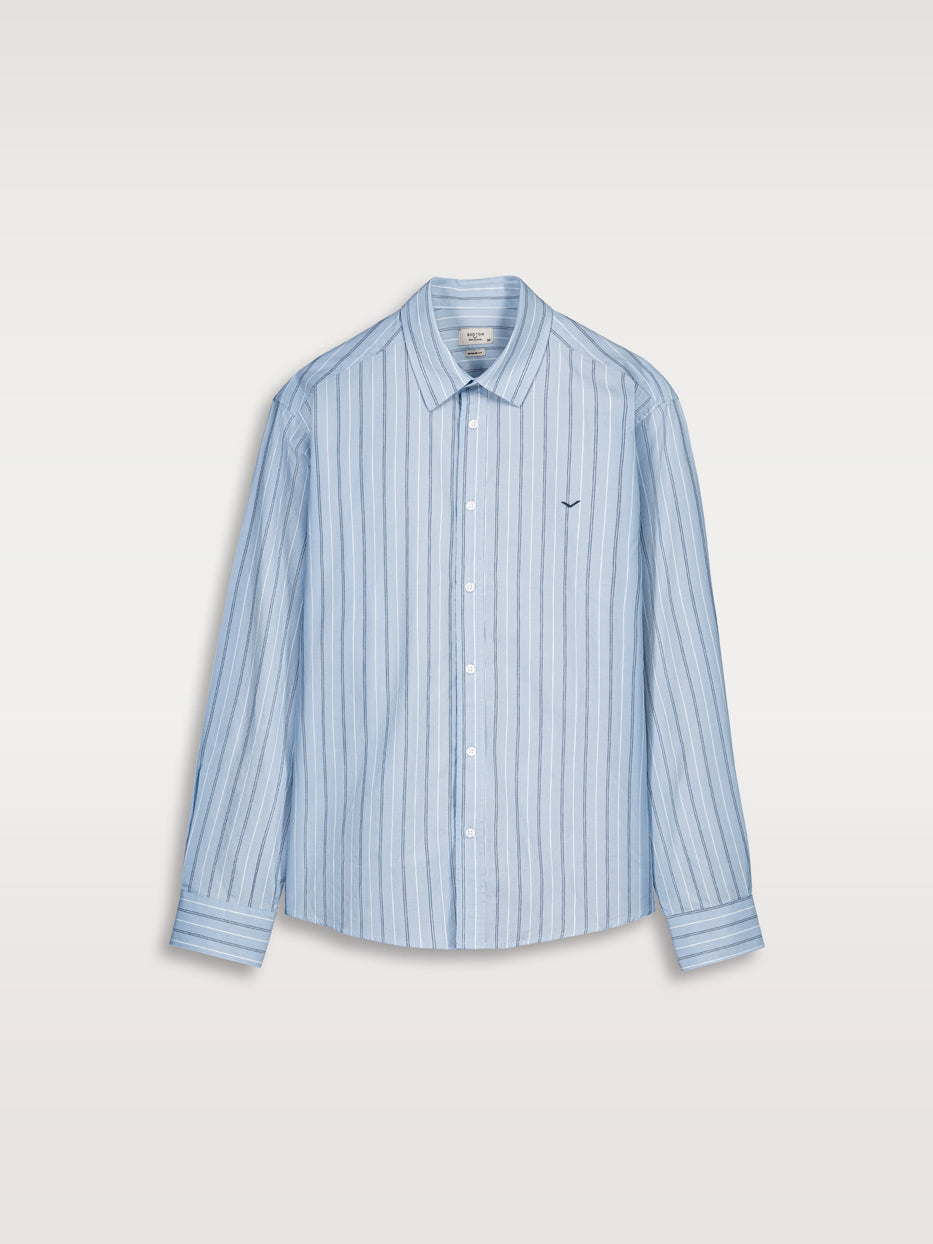 Poplin striped shirt