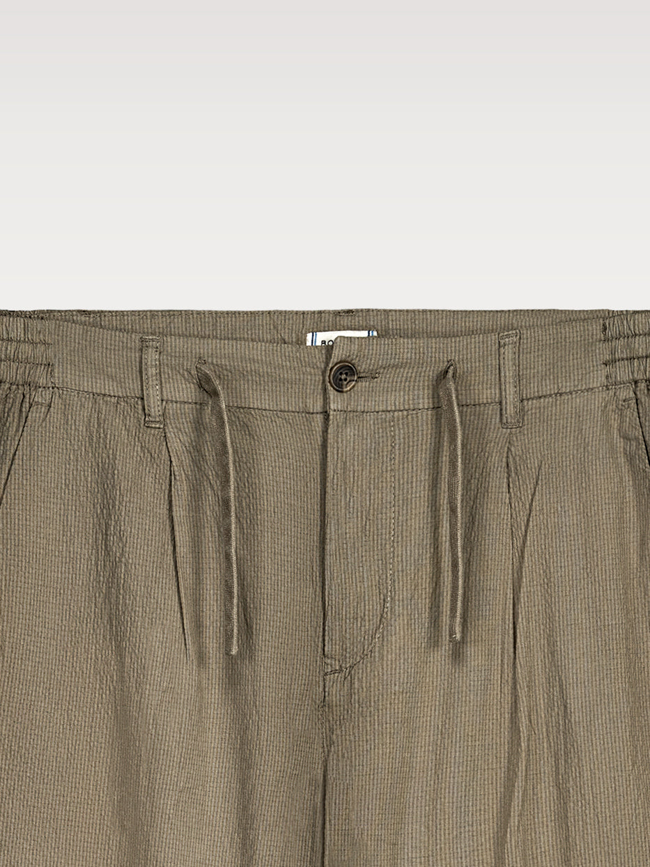 Pantalón relaxed seersucker
