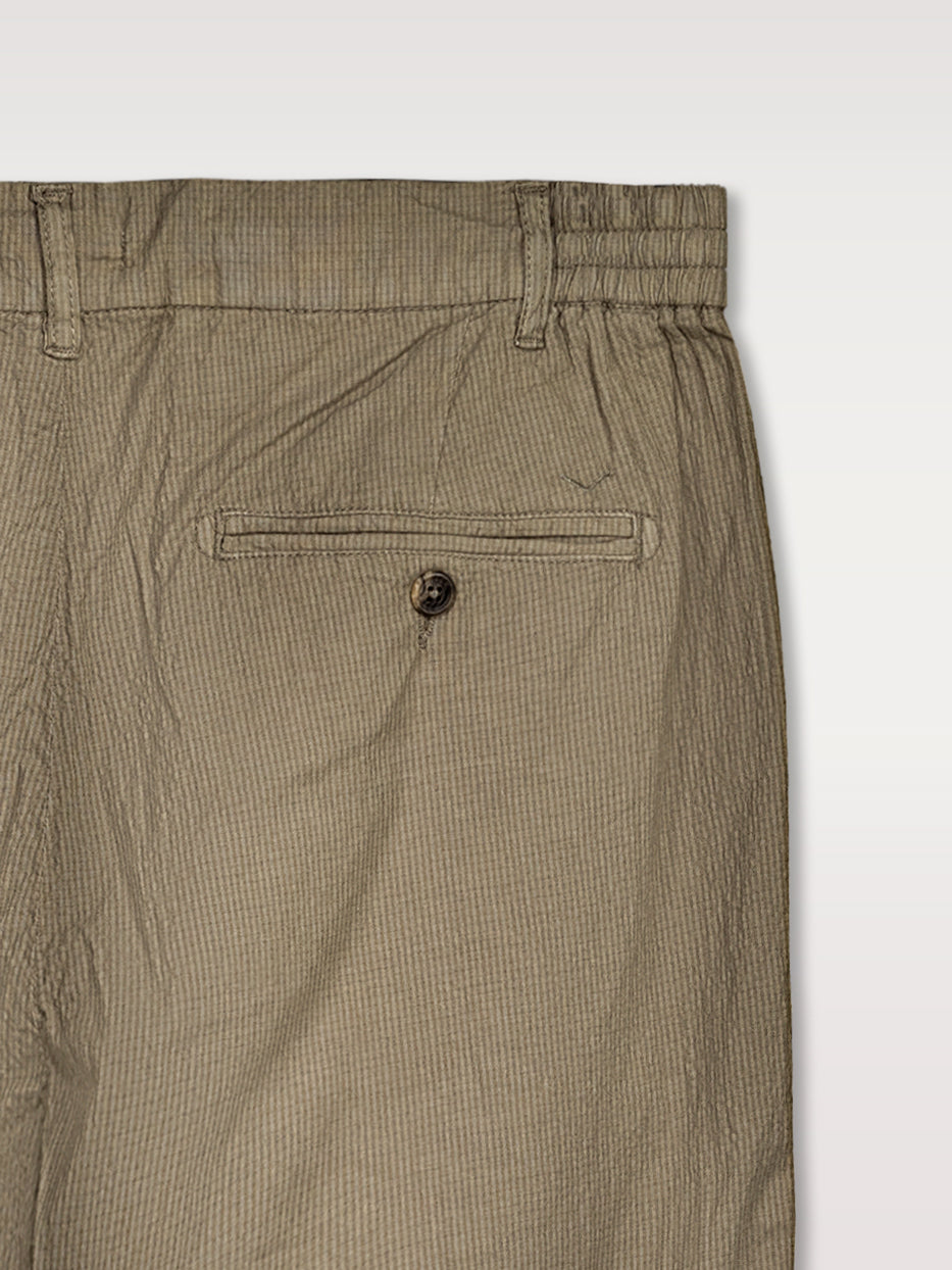 Pantalón relaxed seersucker